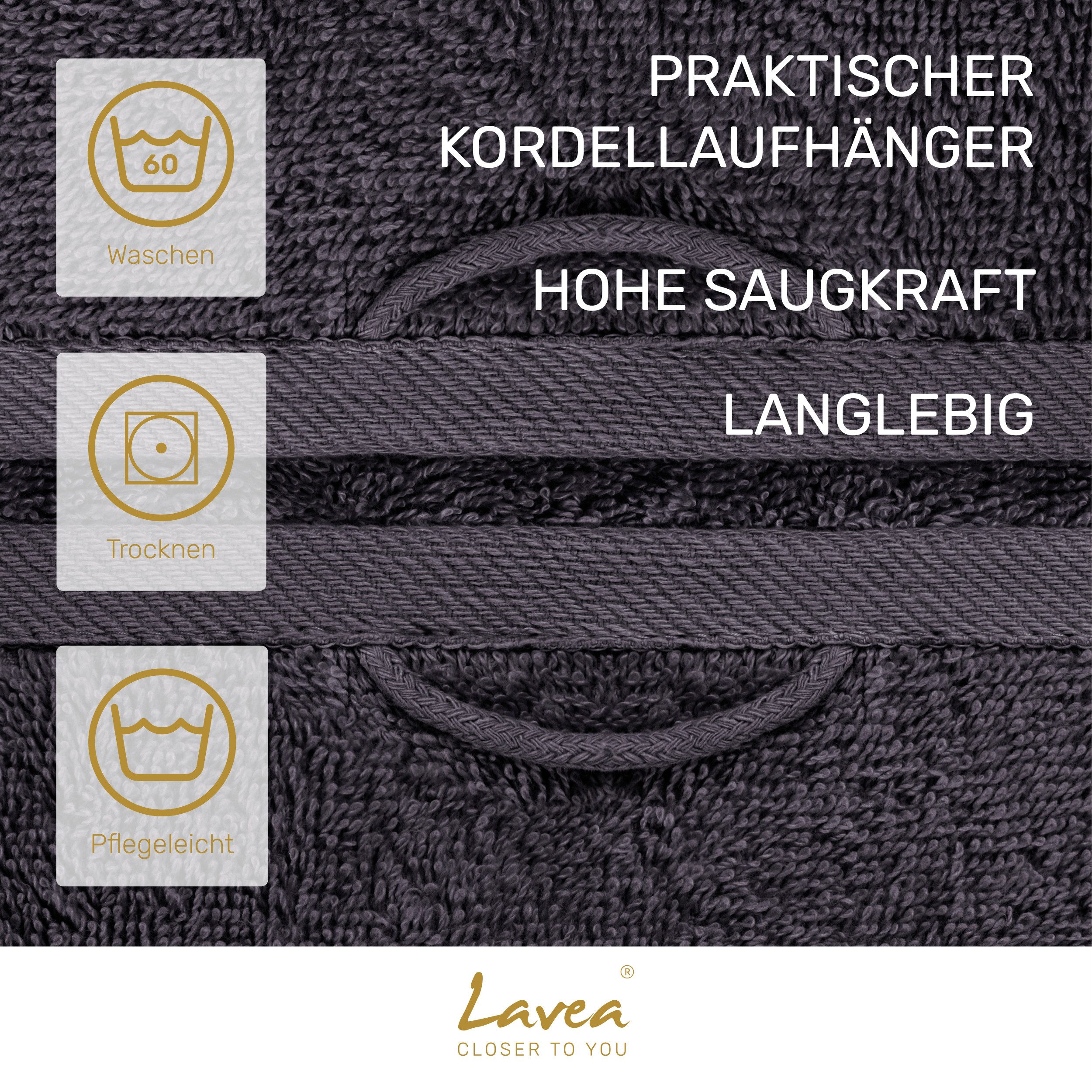 Lavea Saunatuch MEXICO Saunahandtuch 80×200 cm – optional mit Bademantel/Morgenmantel, Baumwolle (Set, 1-St), Hochwertiges Walkfrottier – Saunatuch oder Set mit Unisex-Bademantel