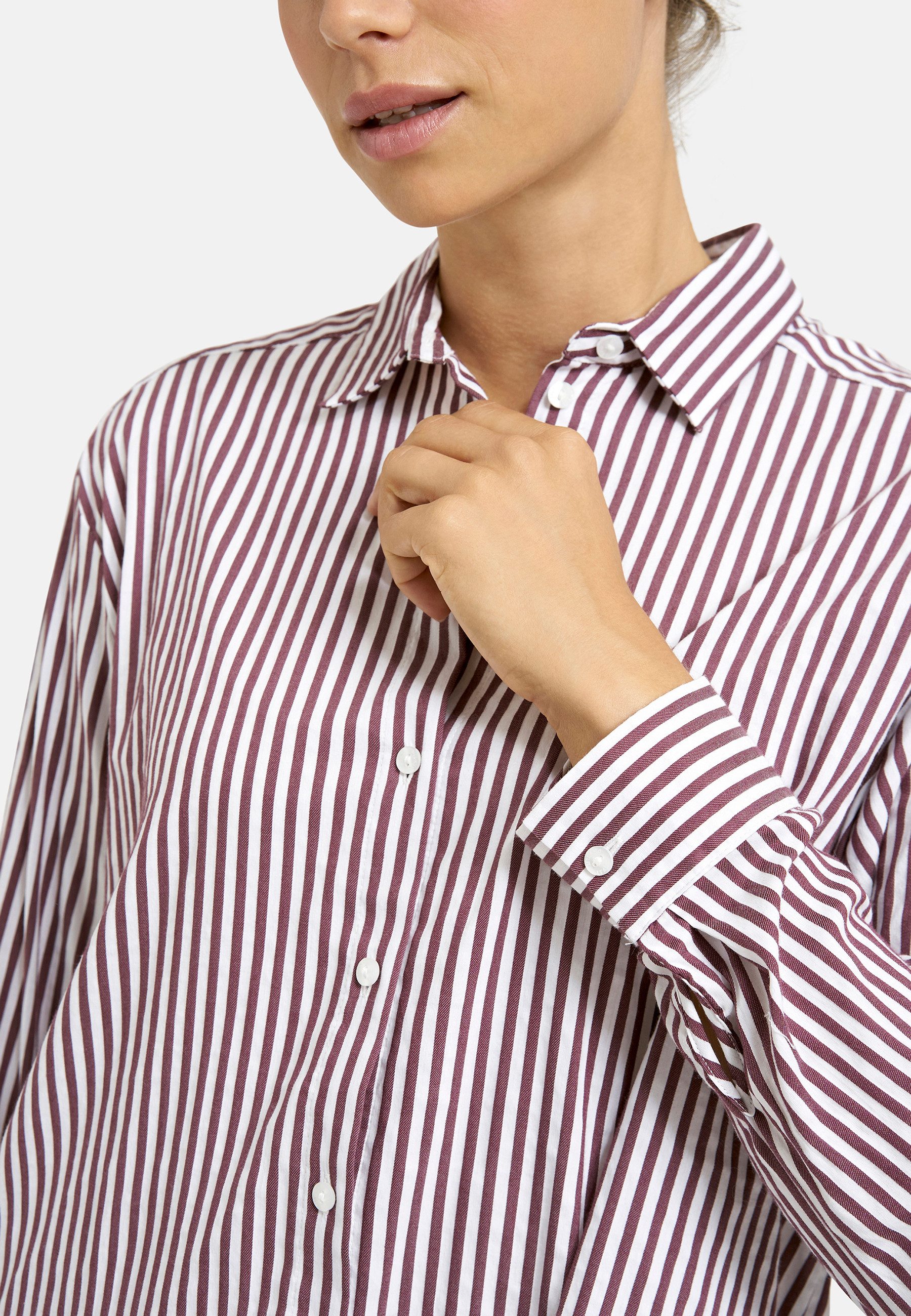 Milano Italy Langarmbluse mit Kellerfalte im günstig online kaufen