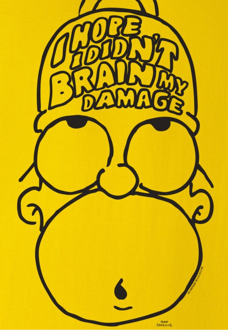 LOGOSHIRT T-Shirt Homer Simpson - Simpsons Frontdruck mit The witzigem