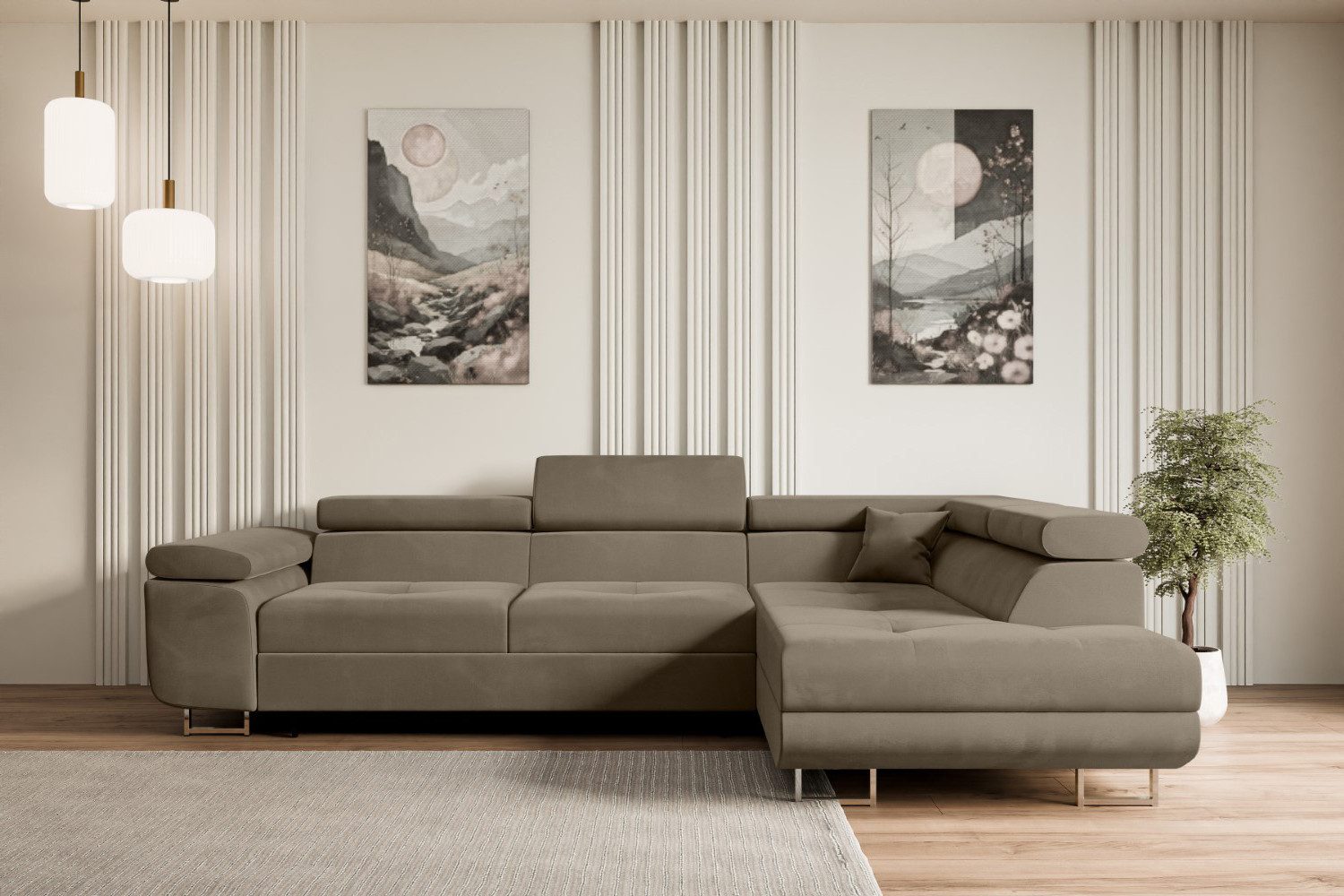ALTDECOR Ecksofa GUSA-L, Couch mit Schlaffunktion, günstig online kaufen