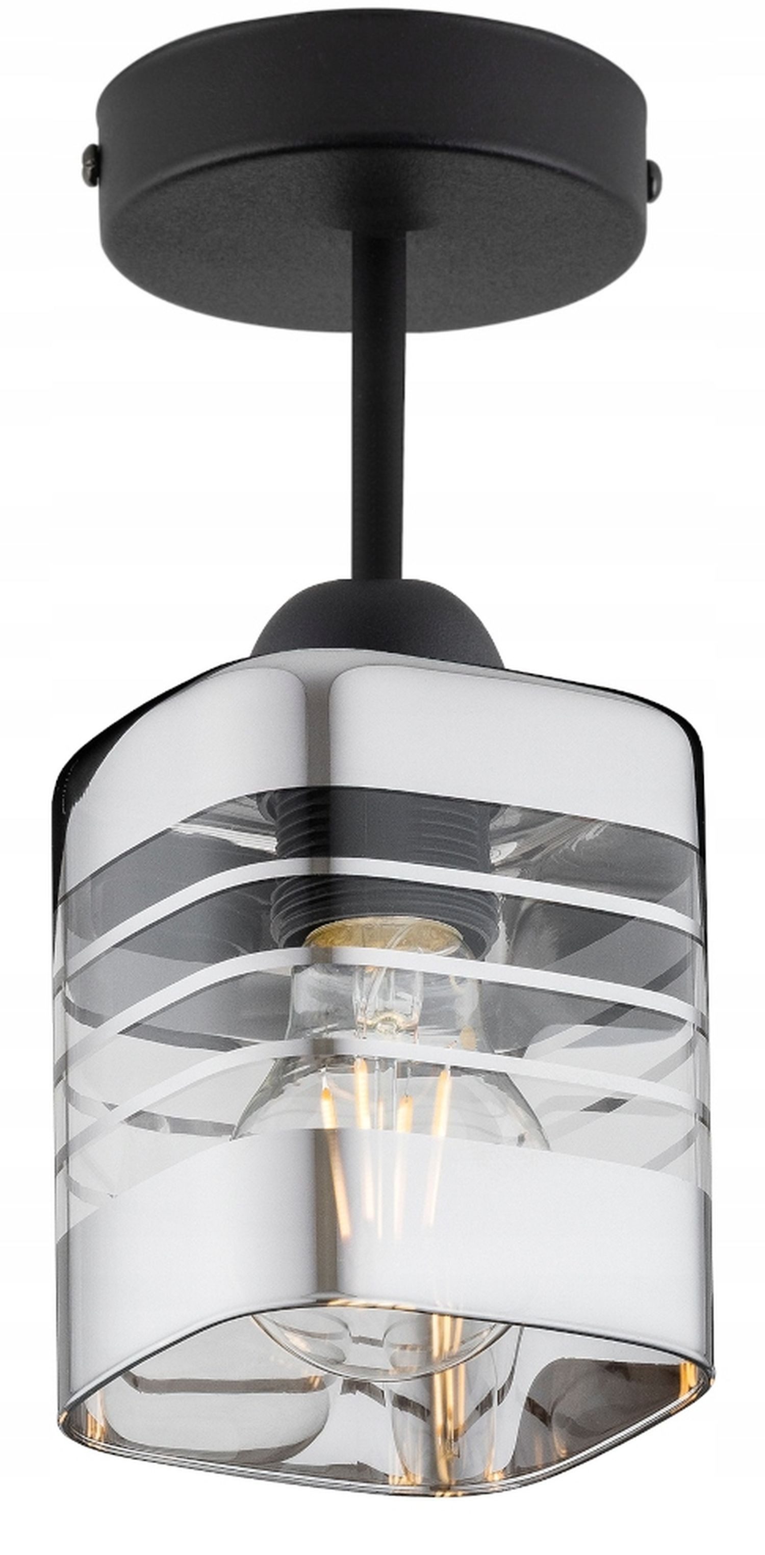 Licht-Erlebnisse Deckenleuchte MILAN, ohne Leuchtmittel, E27 10 cm breit eckig Modern