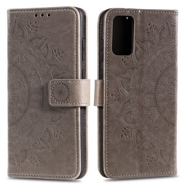 CoverKingz Handyhülle Hülle für Samsung Galaxy A41 Handyhülle Flip Case Cover Tasche, Klapphülle Schutzhülle mit Kartenfach Schutztasche Motiv Mandala