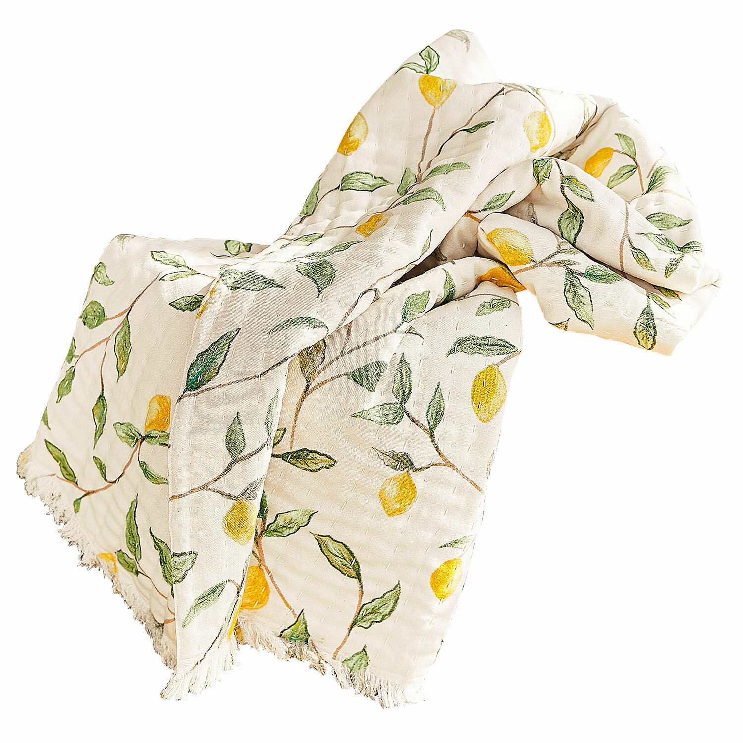 Mirabeau Tagesdecke Plaid Palerina gelb/grün/creme