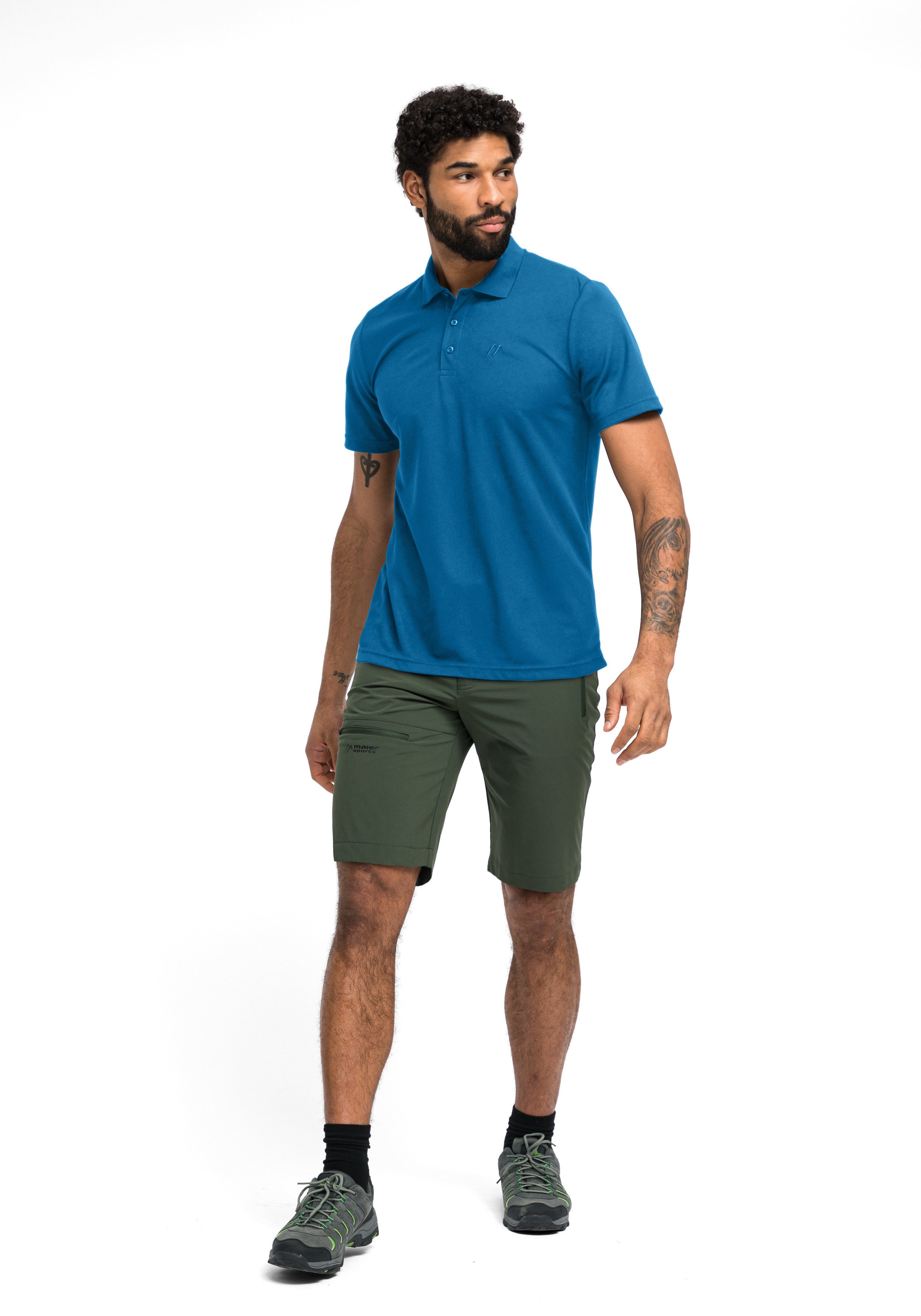 Maier Sports Poloshirt Ulrich Herren Polo kurzarm, leichtes Shirt, Funktionsshirt mit Kragen Reg Fit