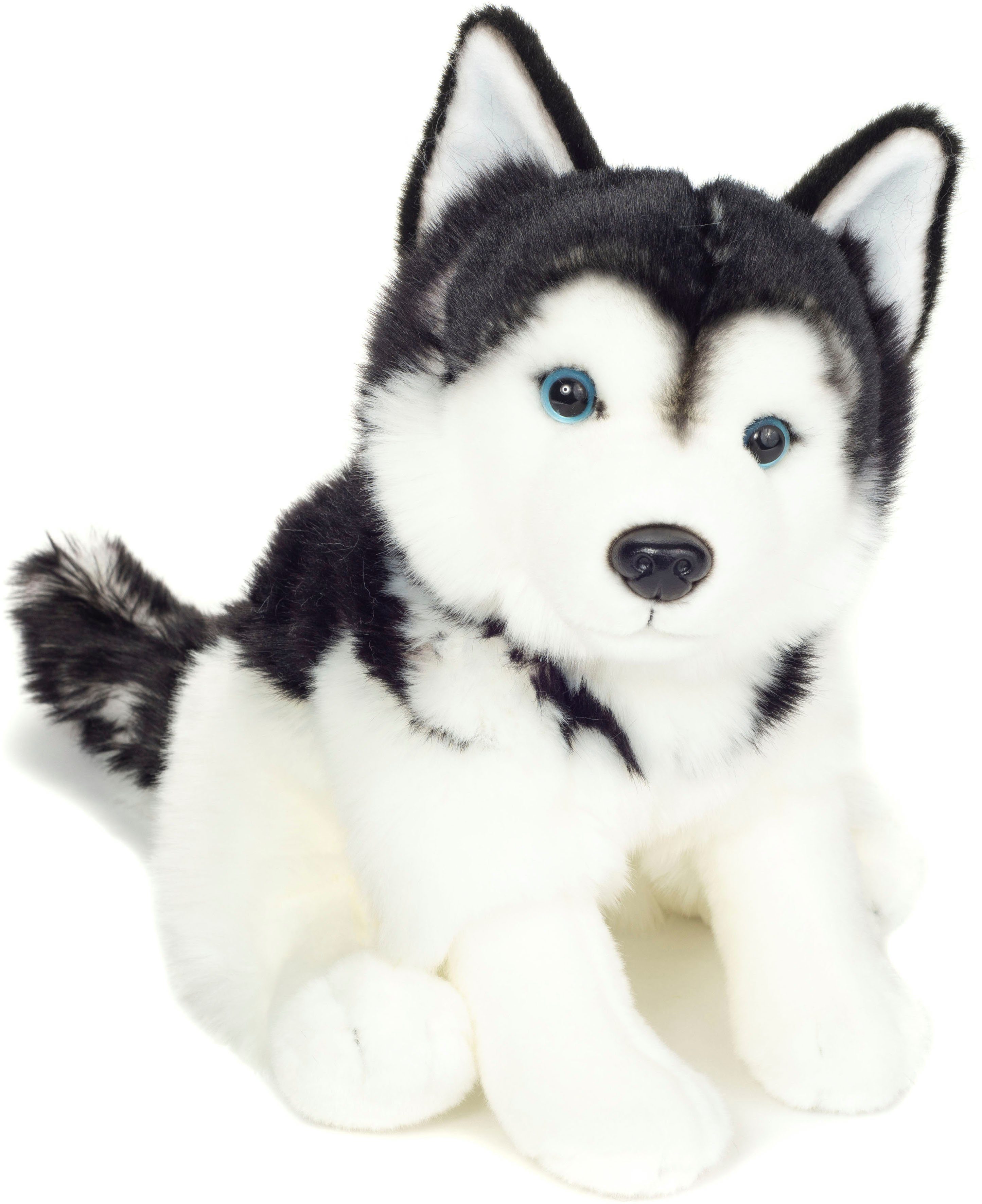 Teddy Hermann® Kuscheltier Husky 30 cm, schwarz/weiß, zum Teil aus recyceltem Material