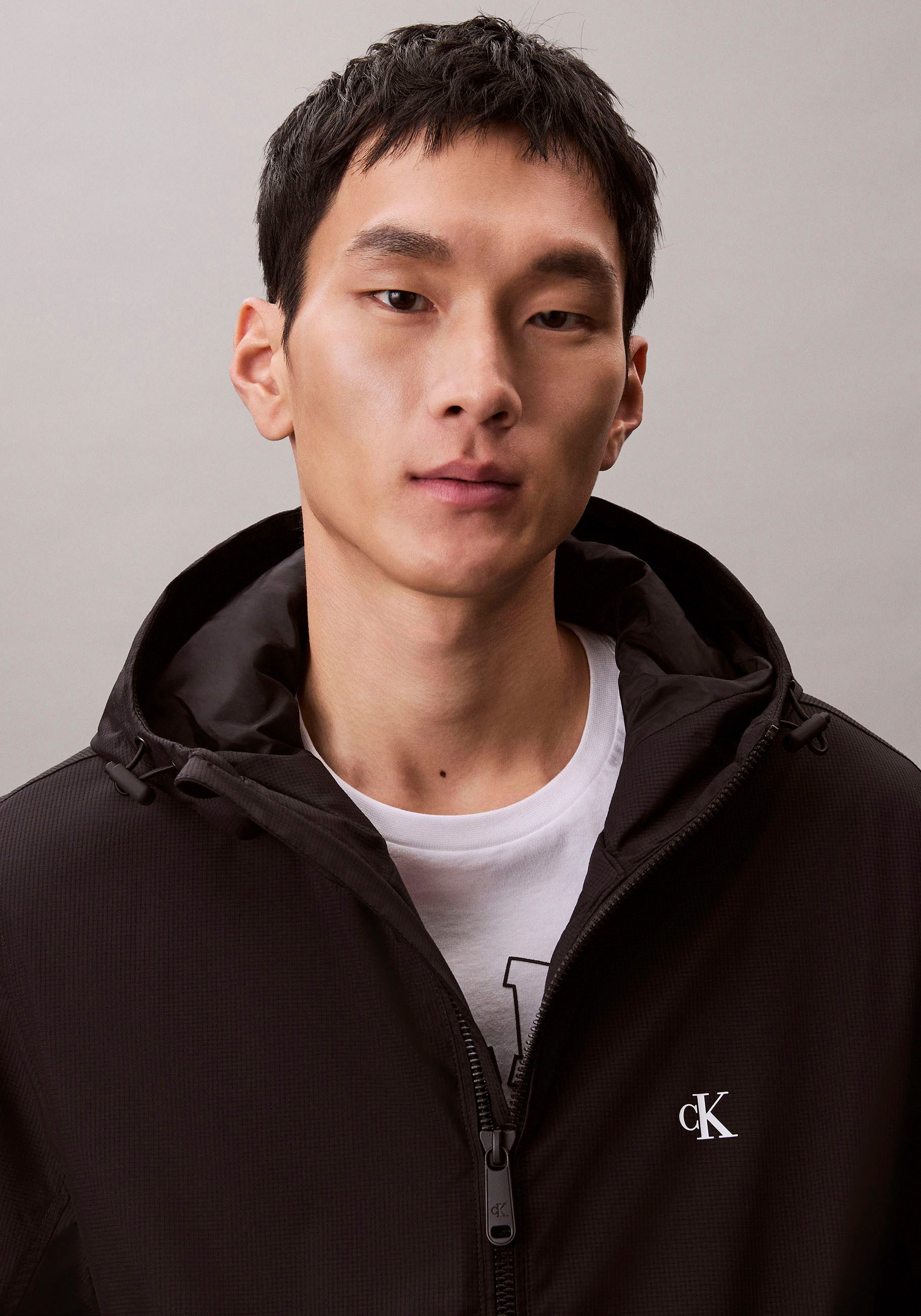 Calvin Klein Jeans Blouson Regular Fit, verstellbare Kapuze