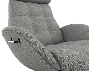 FLEXLUX Relaxsessel Relaxchairs Chester, Rücken- & Kopfteilverstellung, drehbar, Fuß Alu