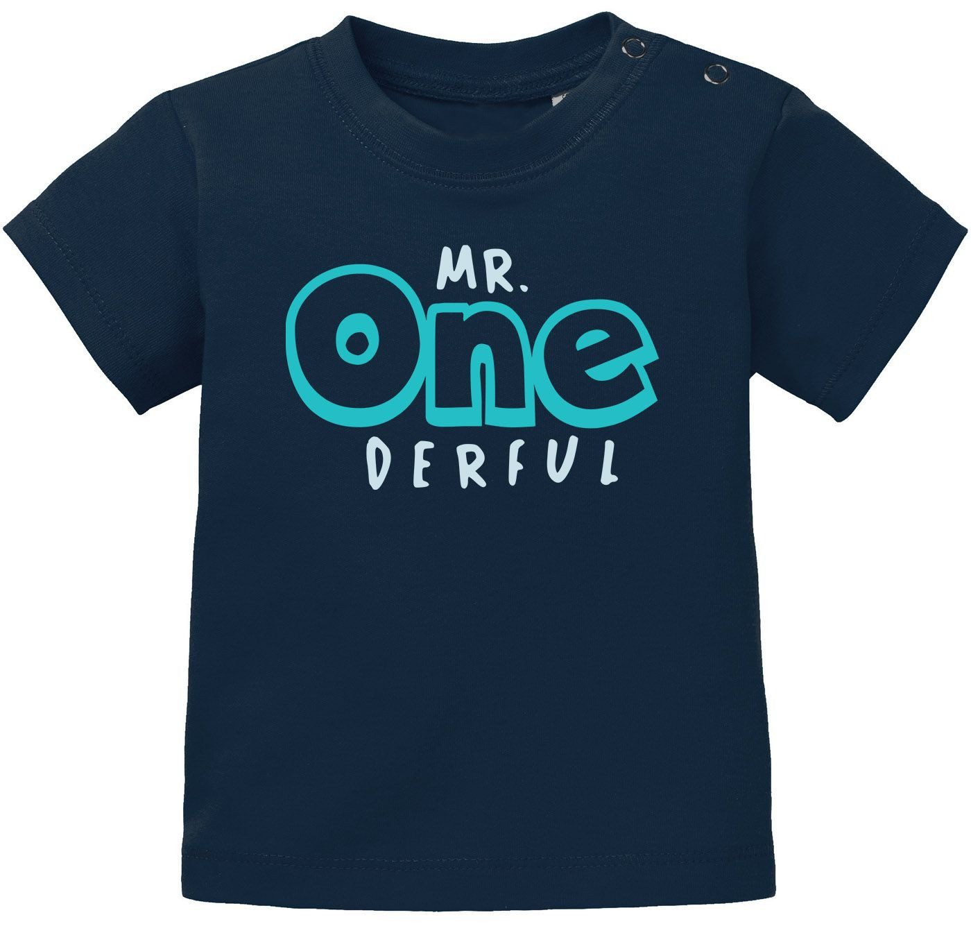 Print-Shirt Baby T-Shirt kurzarm Babyshirt Mr Onederful Geburtstag 1 Jahr