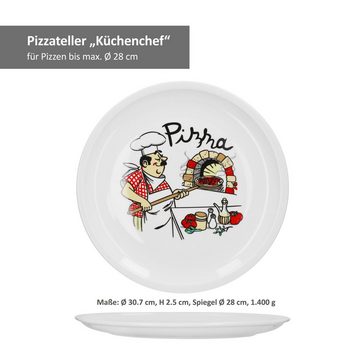 van Well Pizzateller 2er Set Pizzateller Pizzabäcker 29,5cm