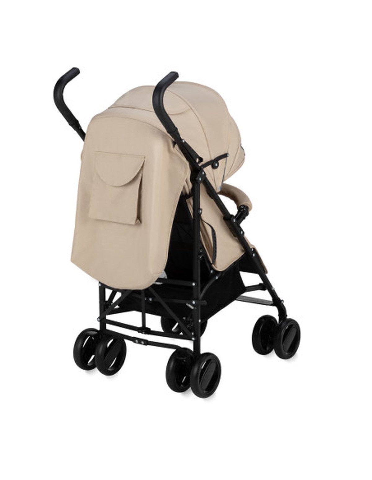 MoMi AKIRA Stroller in Beige - lightweight, maneuverable, with folding mechanism, adjustable backrest and footrest, removable canopy