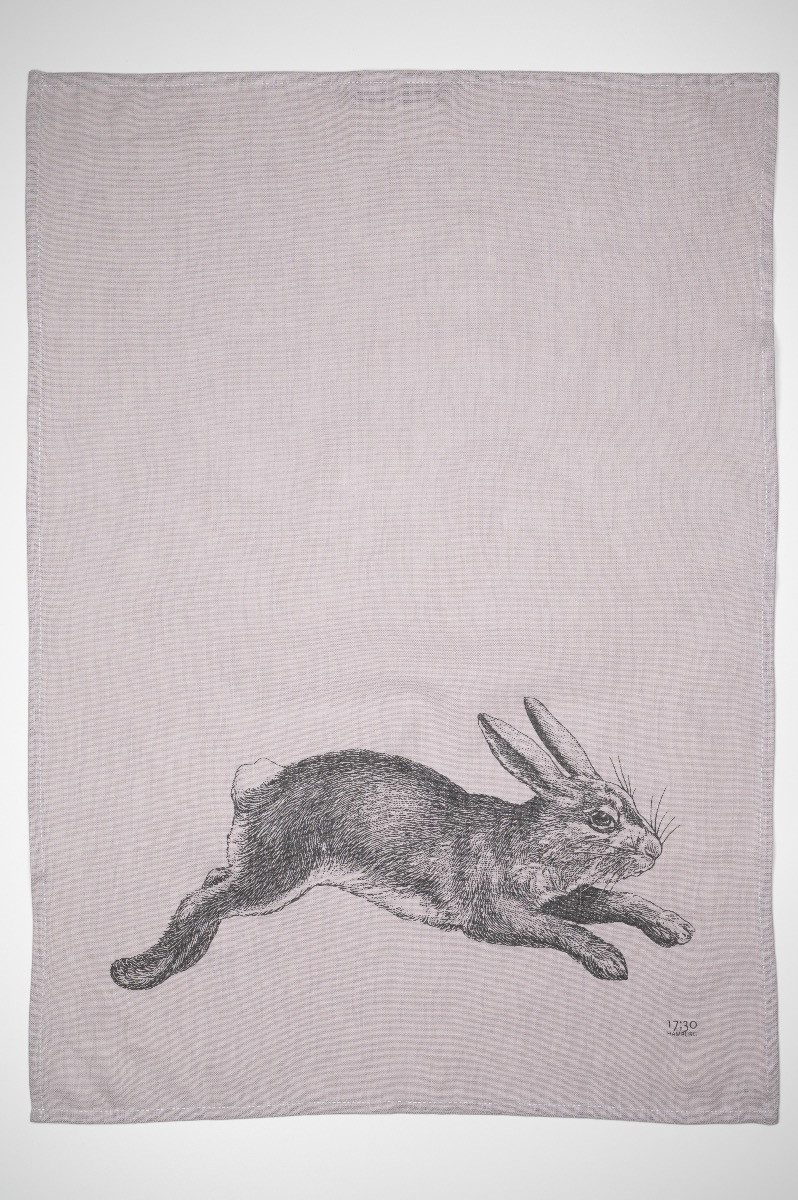 17;30 Hamburg Geschirrtuch Hase, Halbleinen, (1-tlg), 50x70cm, Siebdruck