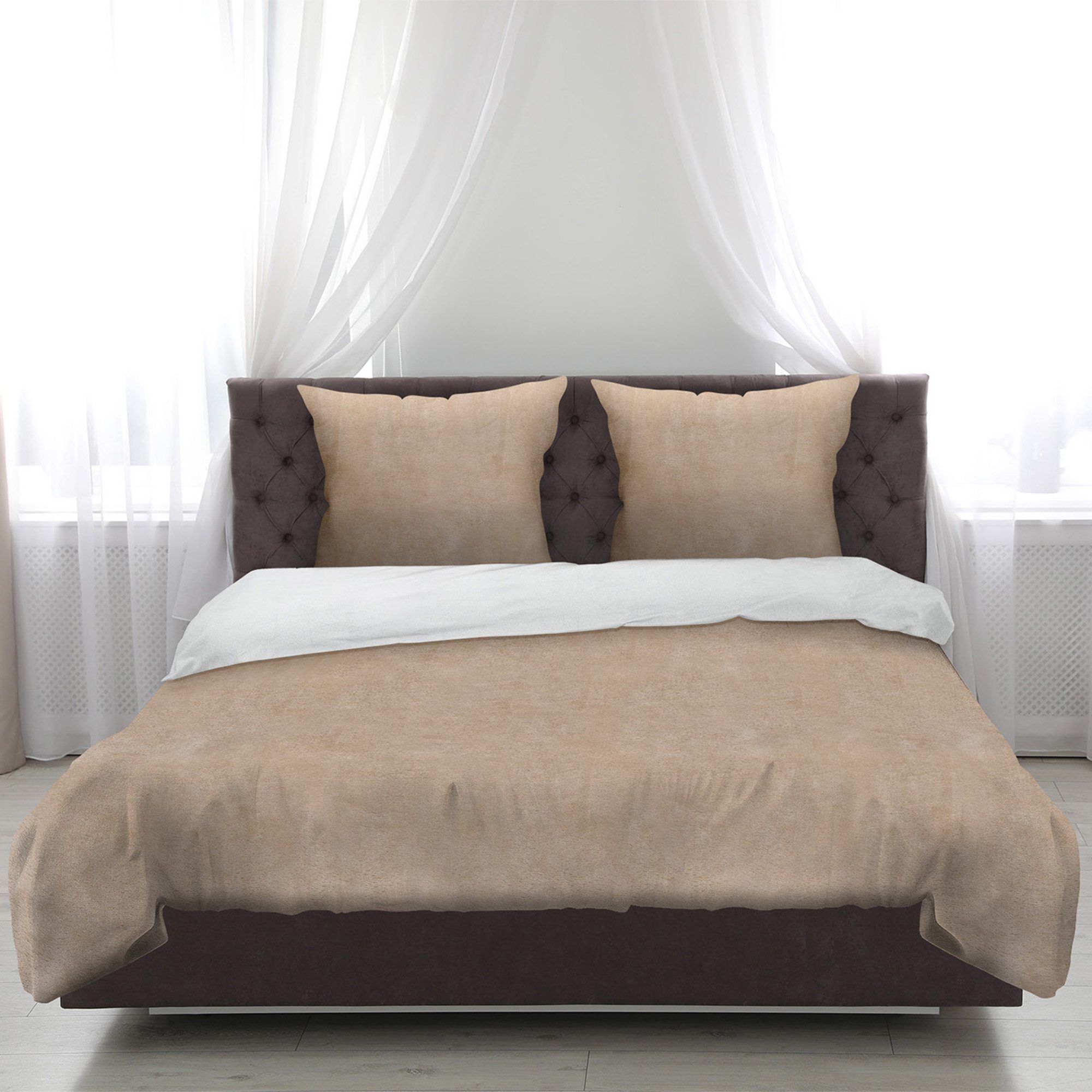 Wendebettwäsche Bettgarnitur 05322, Bestlivings, Mikrofaser, 2 teilig, Cashmere Touch - Bettwäsche 2-tlg - 135x200 + 80x80 - kuschelig weich