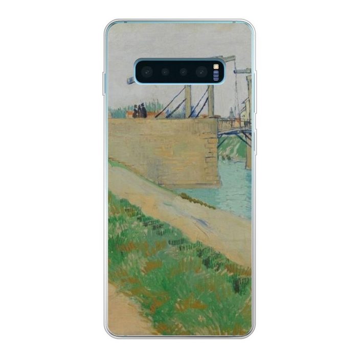 MuchoWow Handyhülle Die Brücke von Langlois - Vincent van Gogh Phone Case Handyhülle Samsung Galaxy S10+ Silikon Schutzhülle