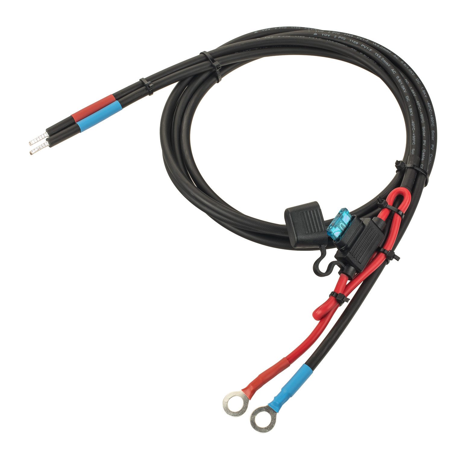 avoltik Laderegler Электропровод auf Batterie 1,5m 6mm² Солнечный кабель Солнечный кабель, (150 cm), mit zusätzlicher 15A Sicherung