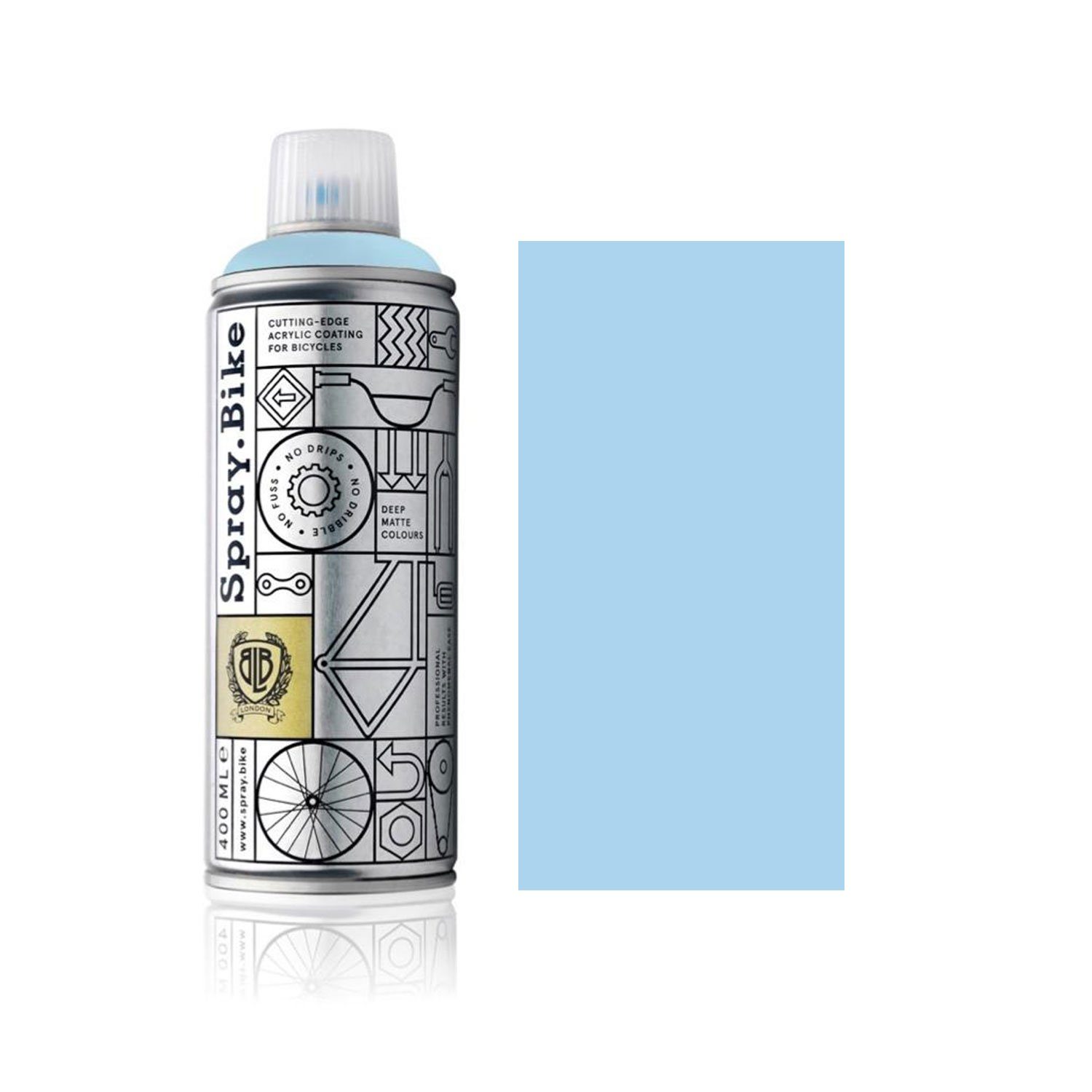 Spray.Bike Sprühflasche Fahrrad Lackspray in versch. Farben - keine GRUNDIERUNG notwendig - Acryllack/Lackspray in 400 ml Spraydose, Matt- und Klarlack Optik möglich, UV-resistent, wetterfest, Matt-Optik