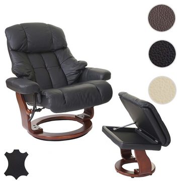 MCA furniture Relaxsessel Windsor XXL, Extradicke Polsterung, inklusive gepolstertem Fußhocker mit Staufach