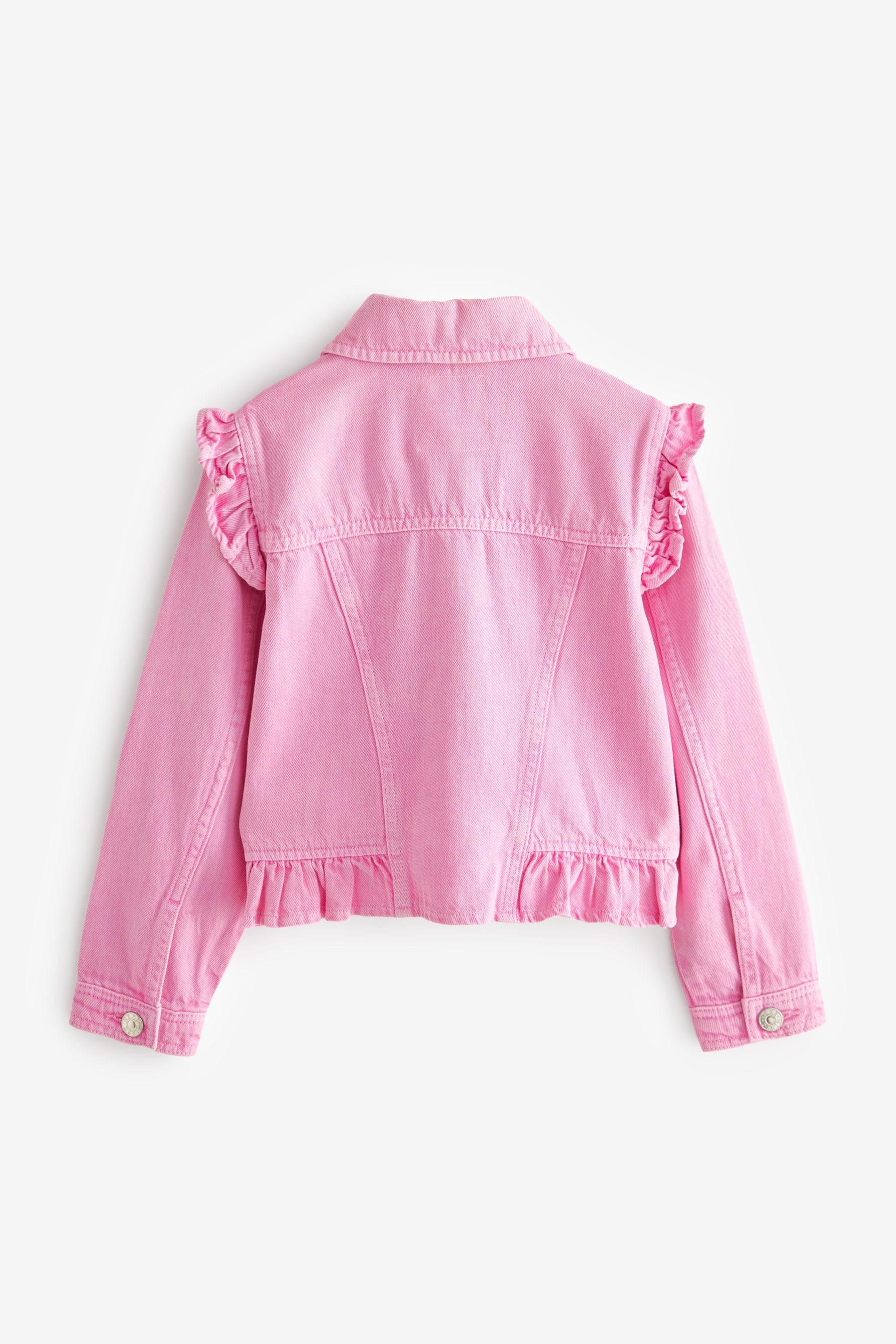 Next Jeansjacke Jeansjacke mit Schulterrüschen (1-St) günstig online kaufen
