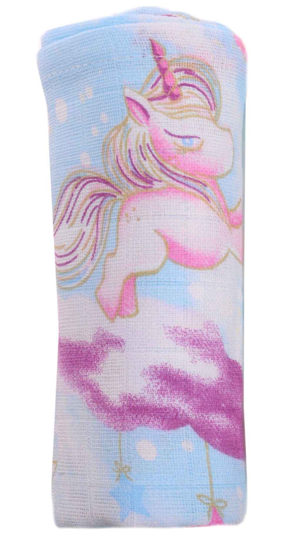 La Bortini Stoffwindeln Spucktücher Baby Stoffwindeln Mullwindeln 10er Pack in Blau, aus reiner Baumwolle, große Pakung, gemustert