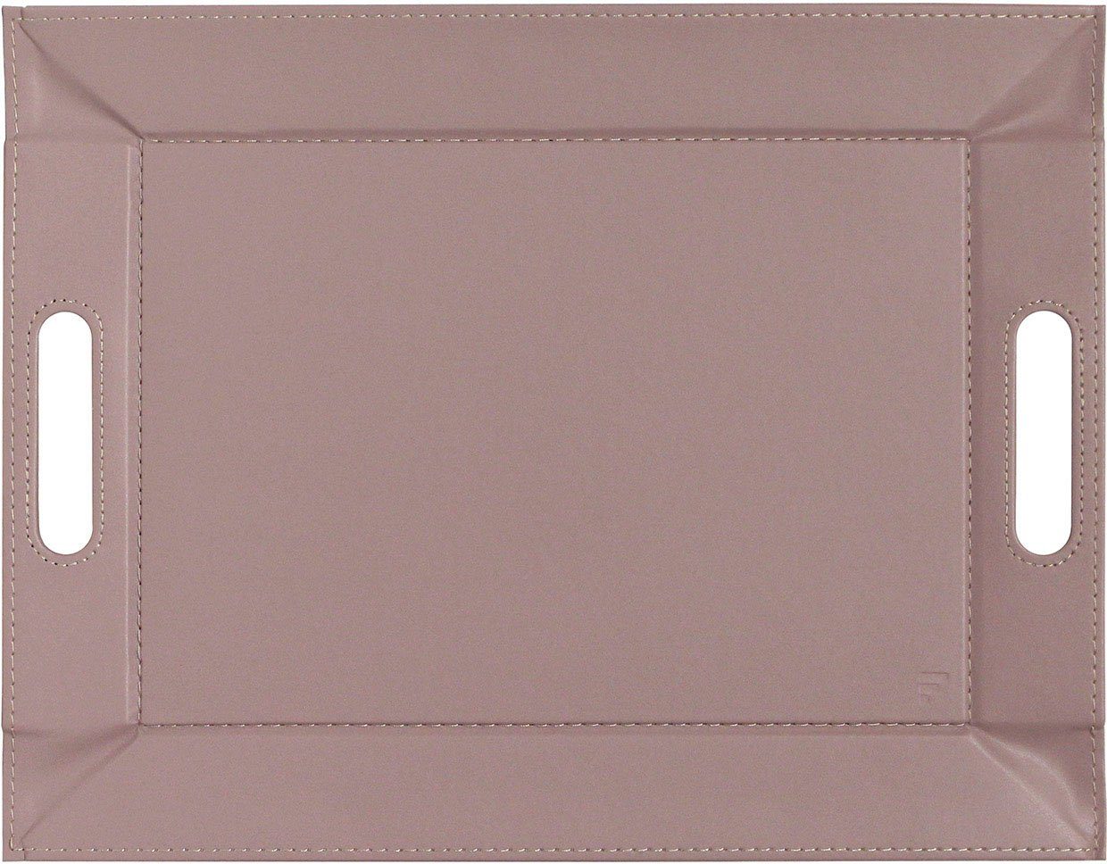 freeform Tablett, Kunstleder, altrosa 2-farbig (1-tlg), Kunstleder