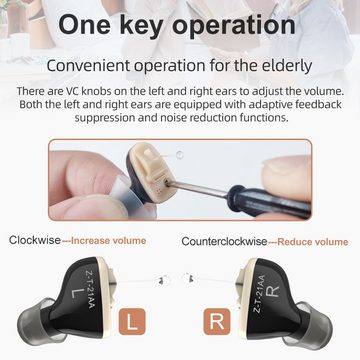 autolock Hörverstärker 1 Stück In-Ear Digital Hearing Amplifier für Senioren Unsichtbares, (1 Stück), Ohr Noise-Cancelling Mini Digital Hearing Ear Amplifier Unsichtbarer