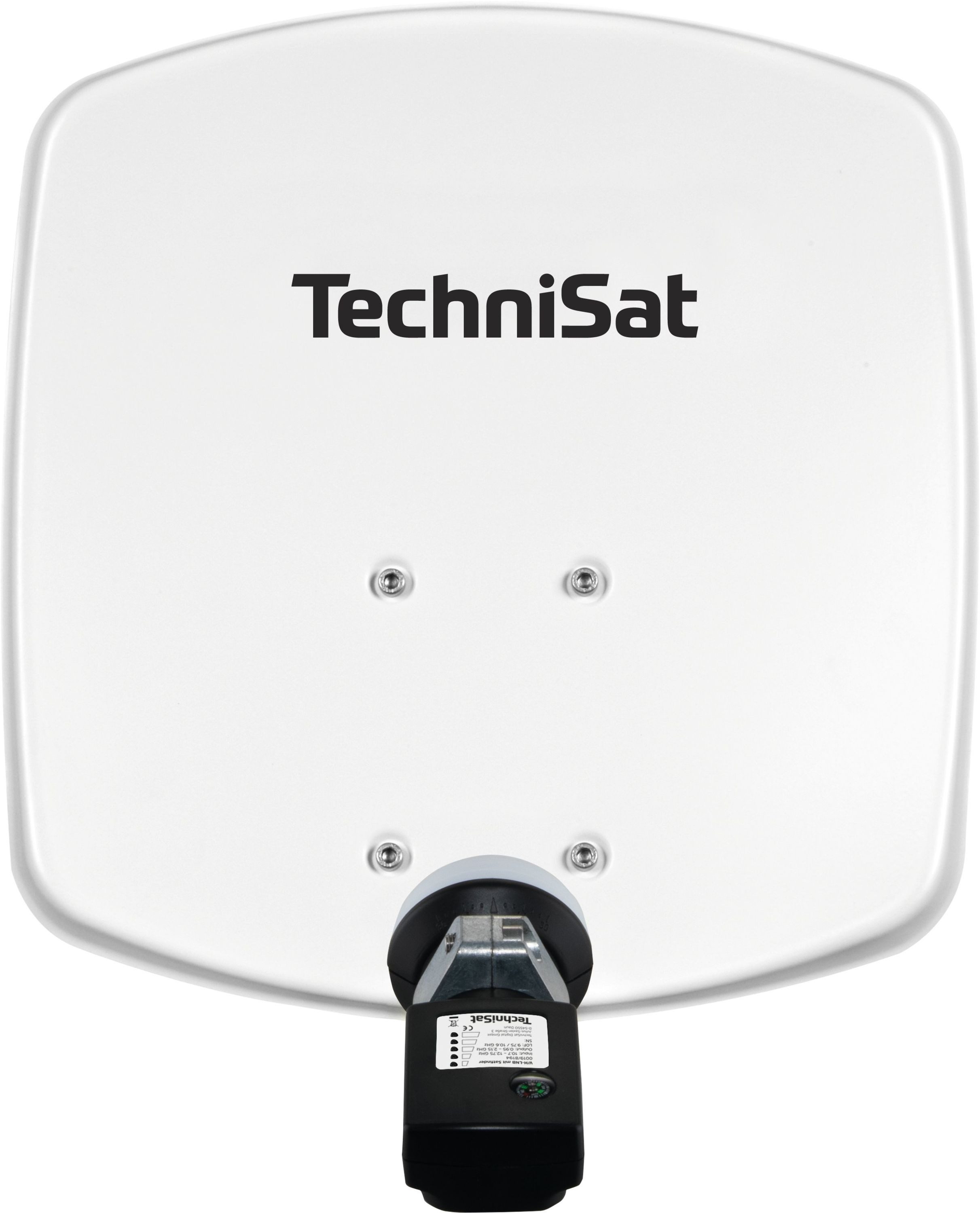 TechniSat DIGIDISH 33 mit Satfinder V/H-LNB Sat-Spiegel (33 cm, Aluminium, Single-LNB mit Satfinder, für 1 Teilnehmer, inkl. Wandhalterung)