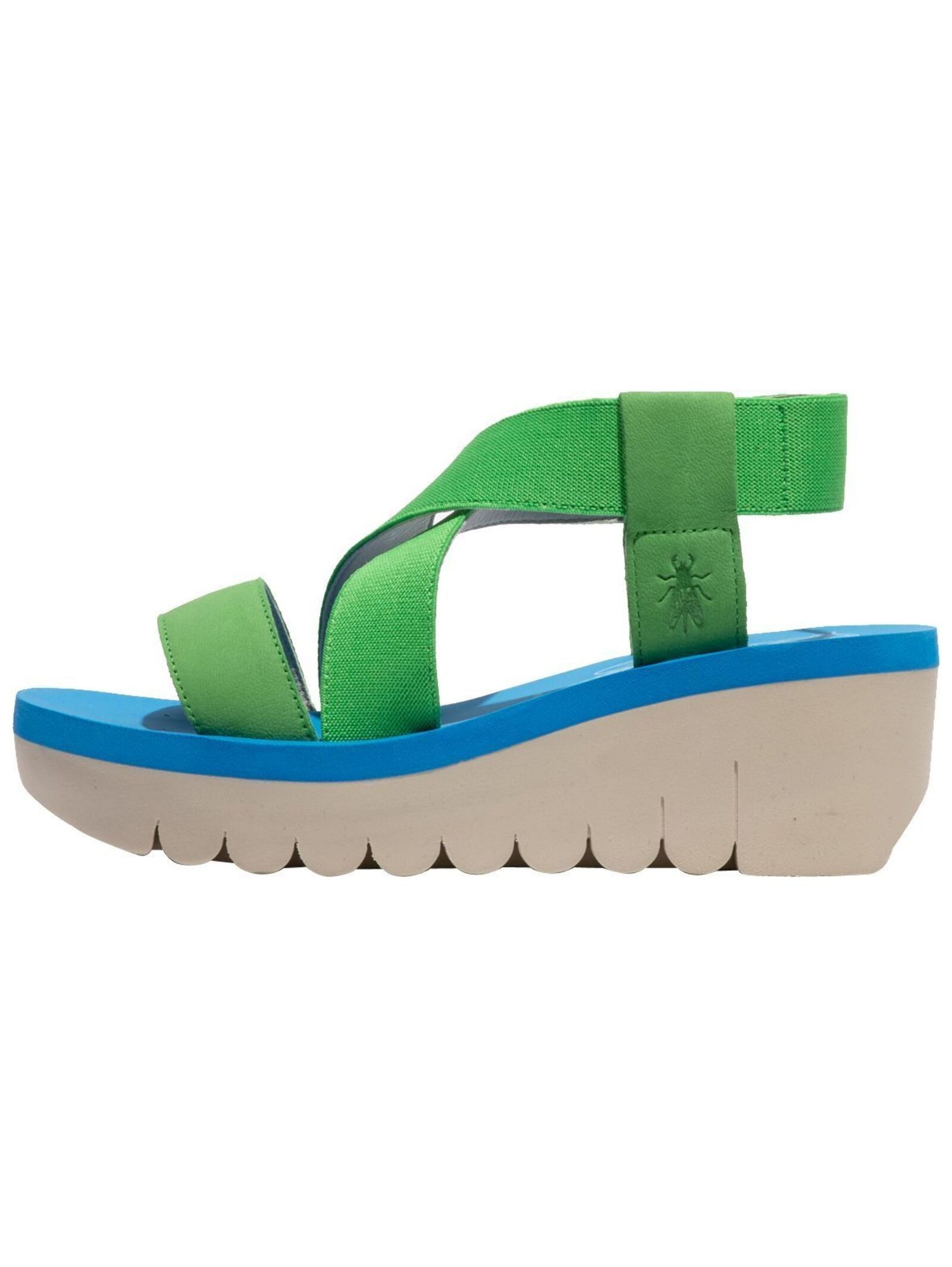 Fly London Sandalen Leder/Textil Keilsandalette günstig online kaufen