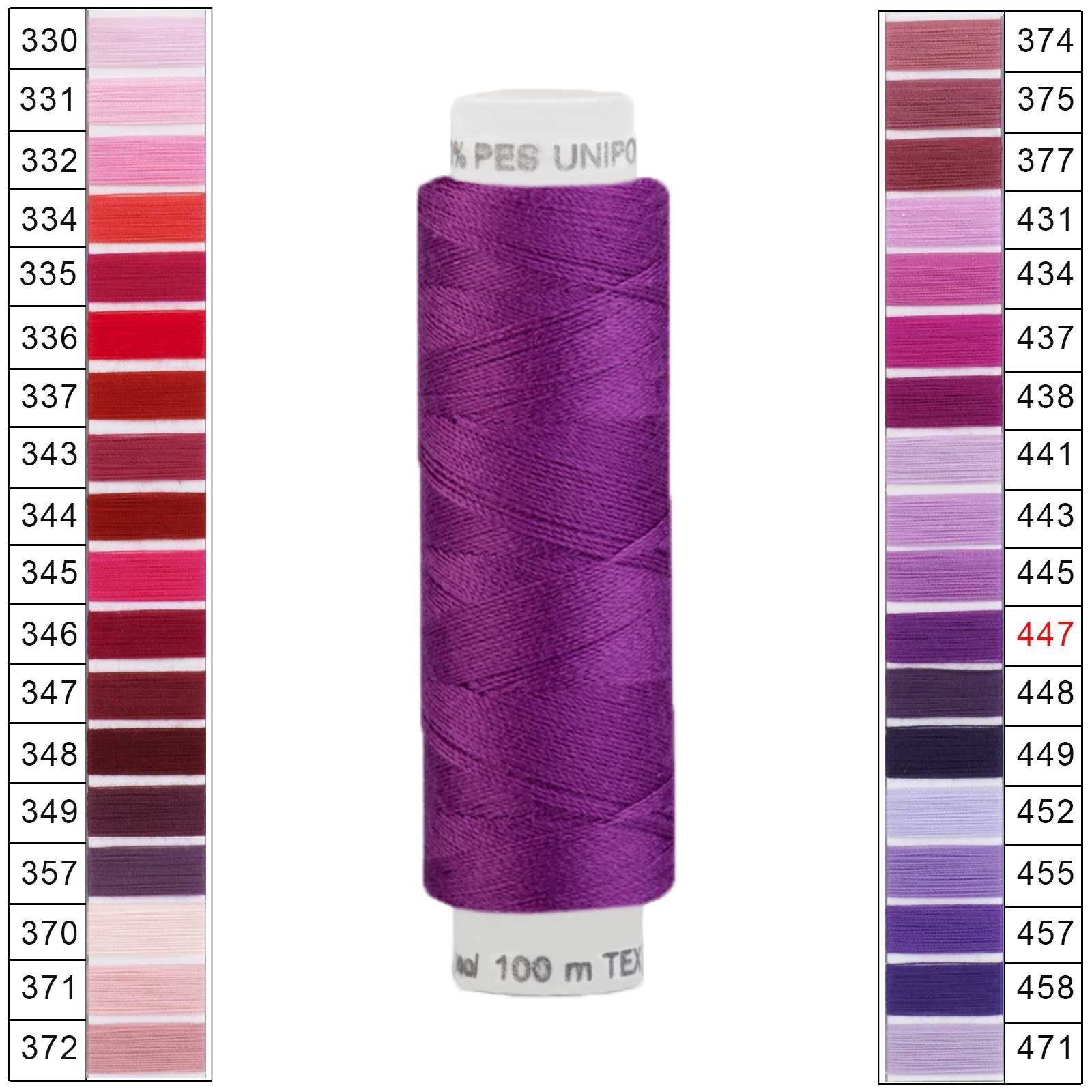 Thumbnail - maDDma Nähgarn 100m Unipoly 120 TEX14x2 Farbwahl 2v6 Nähgarn, 100 m, 447