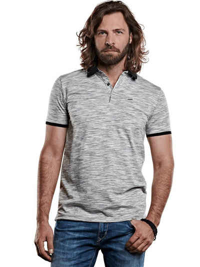 emilio adani T-Shirt »Poloshirt mit Streifenstruktur«