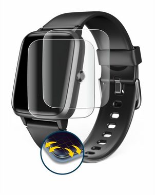 BROTECT Full-Screen Schutzfolie für Hama Fit Watch 5910, Displayschutzfolie, 2 Stück, 3D Curved klar