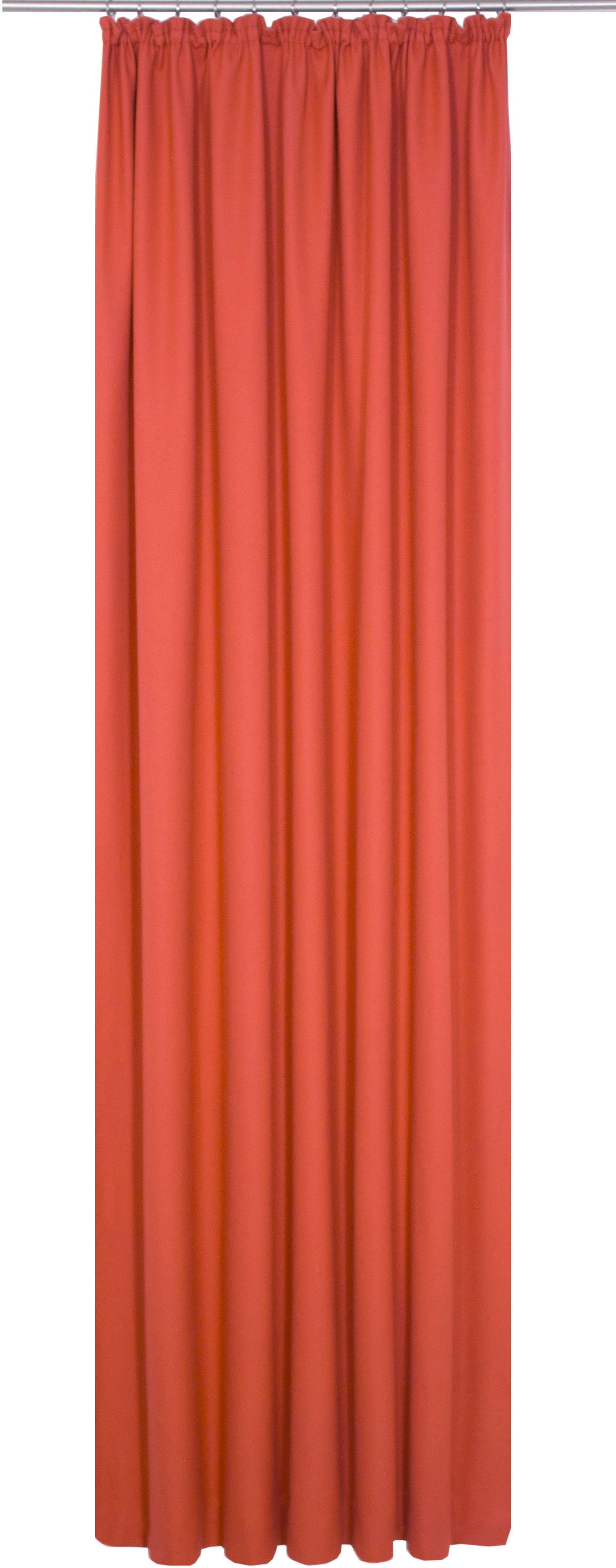 Vorhang WirthNatur, Wirth, Kräuselband (1 St), blickdicht, nach Maß rot