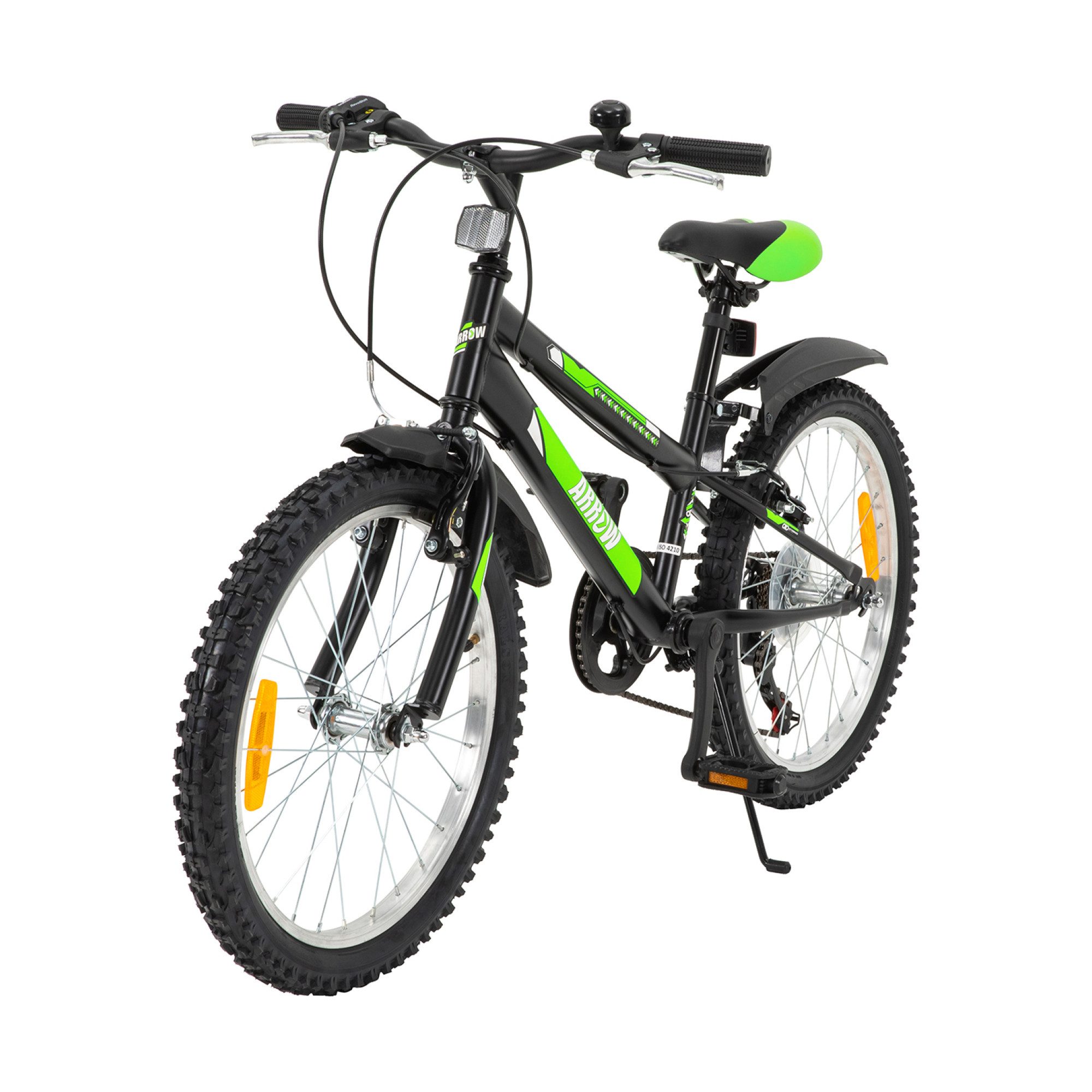Actionbikes Motors Kinderfahrrad Arrow Fahhrad für Kinder Dirt Bike BMX, 6 Gang, Kettenschaltung, (Kinderfahrrad 20 Zoll, Fahrrad für Kinder, BMX, Fahrrad ab 6 Jahren, Kinder Fahrrad, Kinder Fahrrad mit verstellbarem Sitz, Fahrrad mit Ständer), höhenverstellbares Bike Jungen Mädchen Kinderrad ab 6 Jahre