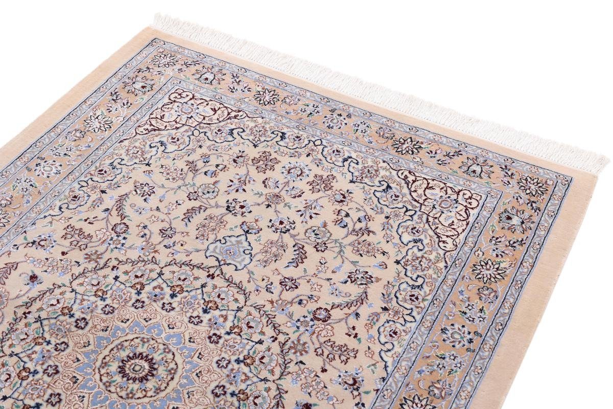 Trading, Orientteppich, Nain Orientteppich 109x163 mm Seidenkette Handgeknüpfter Höhe: 8 rechteckig, Isfahan