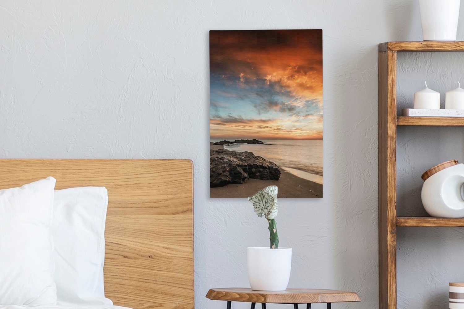 Himmel fertig - Leinwandbild (1 20x30 St), Leinwandbild OneMillionCanvasses® inkl. bespannt Strand Zackenaufhänger, Gemälde, cm - Meer,
