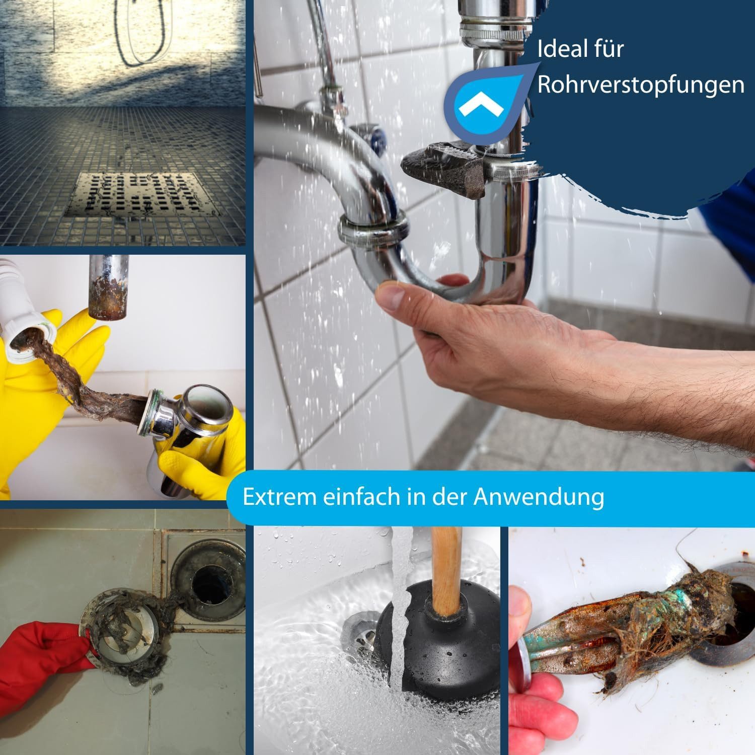KaiserRein Profi Rohrreiniger Rohrreiniger (Selbsttätige Reinigungskraft, chlorfrei, gebrauchsfertig)