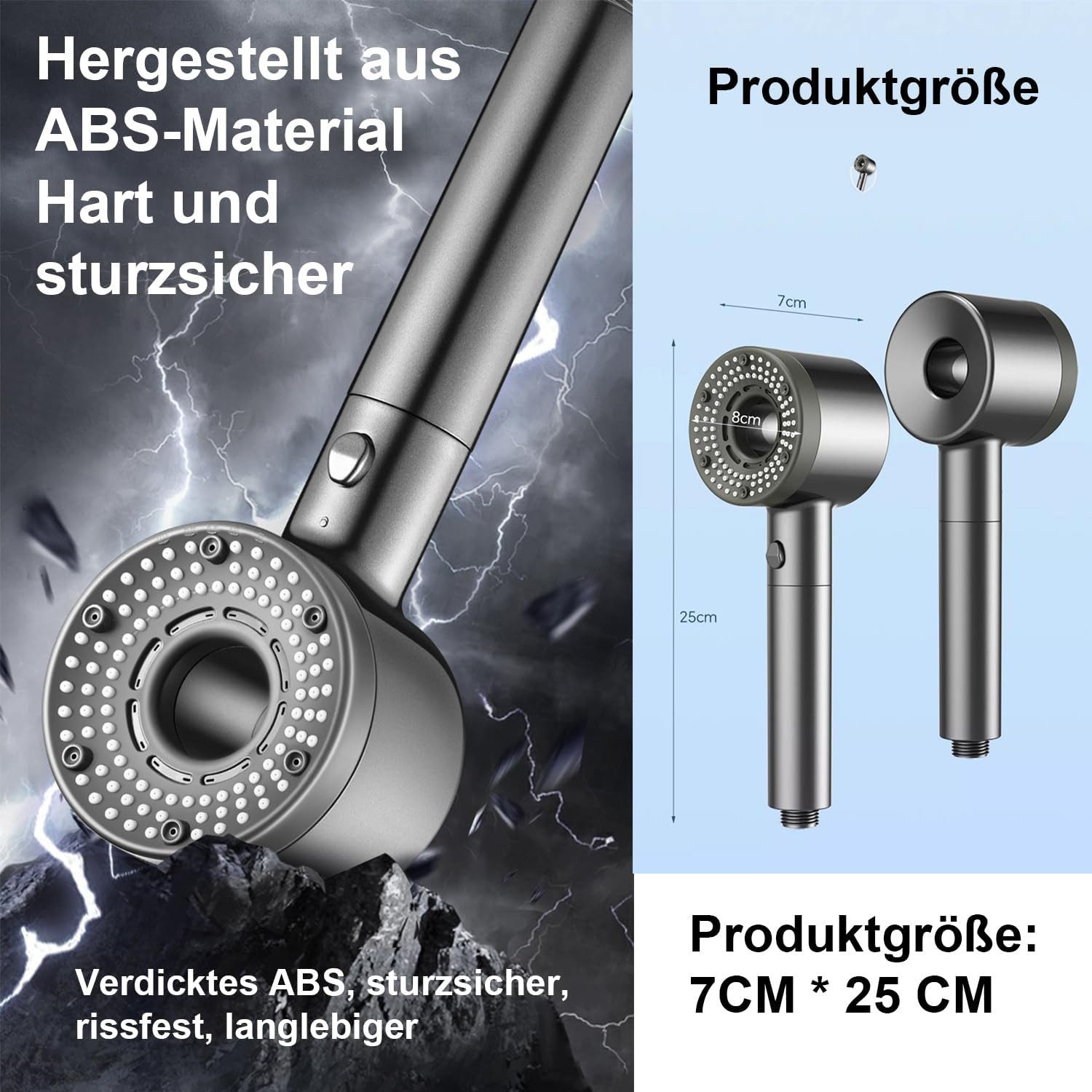 REDOM Handbrause Duschbrause Wasser mit Filter sparen Handduschkopf mit Was günstig online kaufen