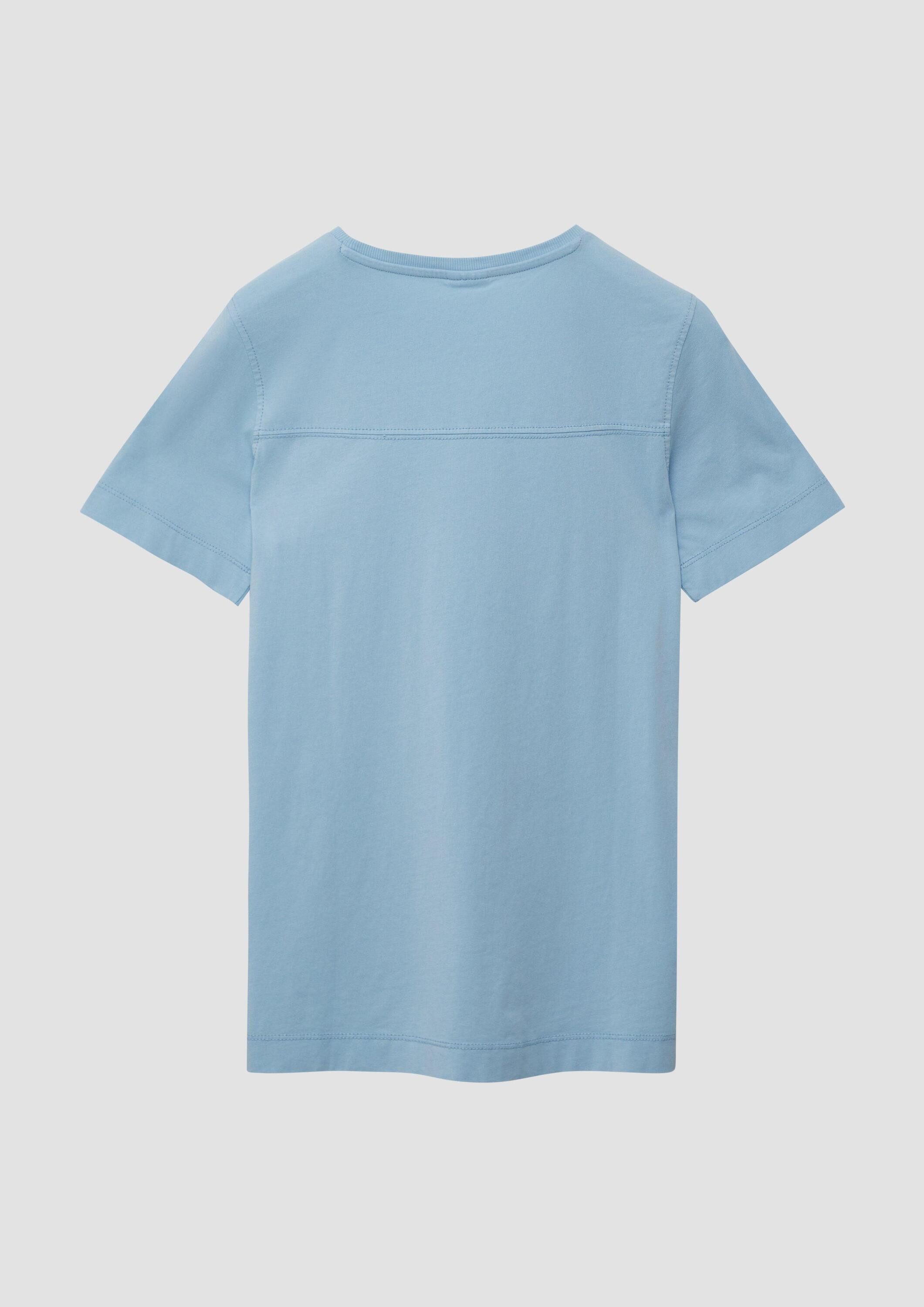 s.Oliver Kurzarmshirt T-Shirt Gewaschenes T-Shirt mit Teilungsnähten