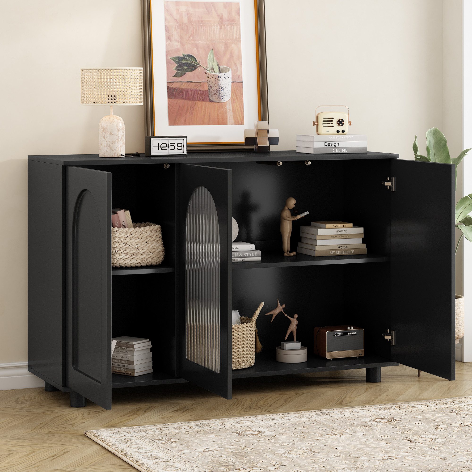 Flieks Sideboard mit verstellbarer Einlegeböden (120x40x78,5 cm, 1 St), Meh günstig online kaufen