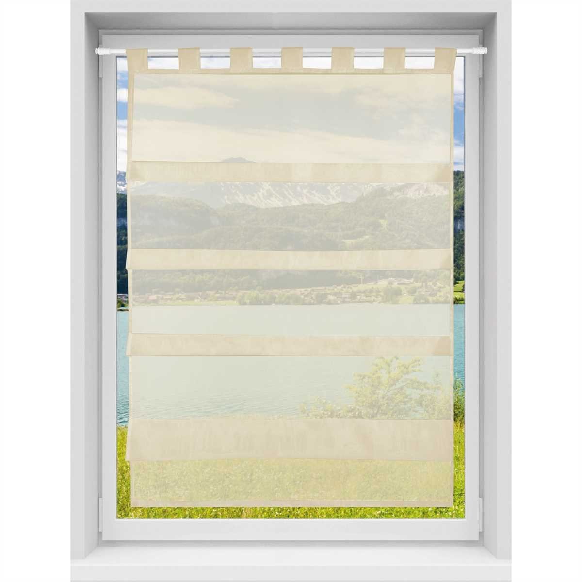 Bestlivings Vorhang (1 St), Schlaufen, transparent, Microfaser, Küchengardi günstig online kaufen