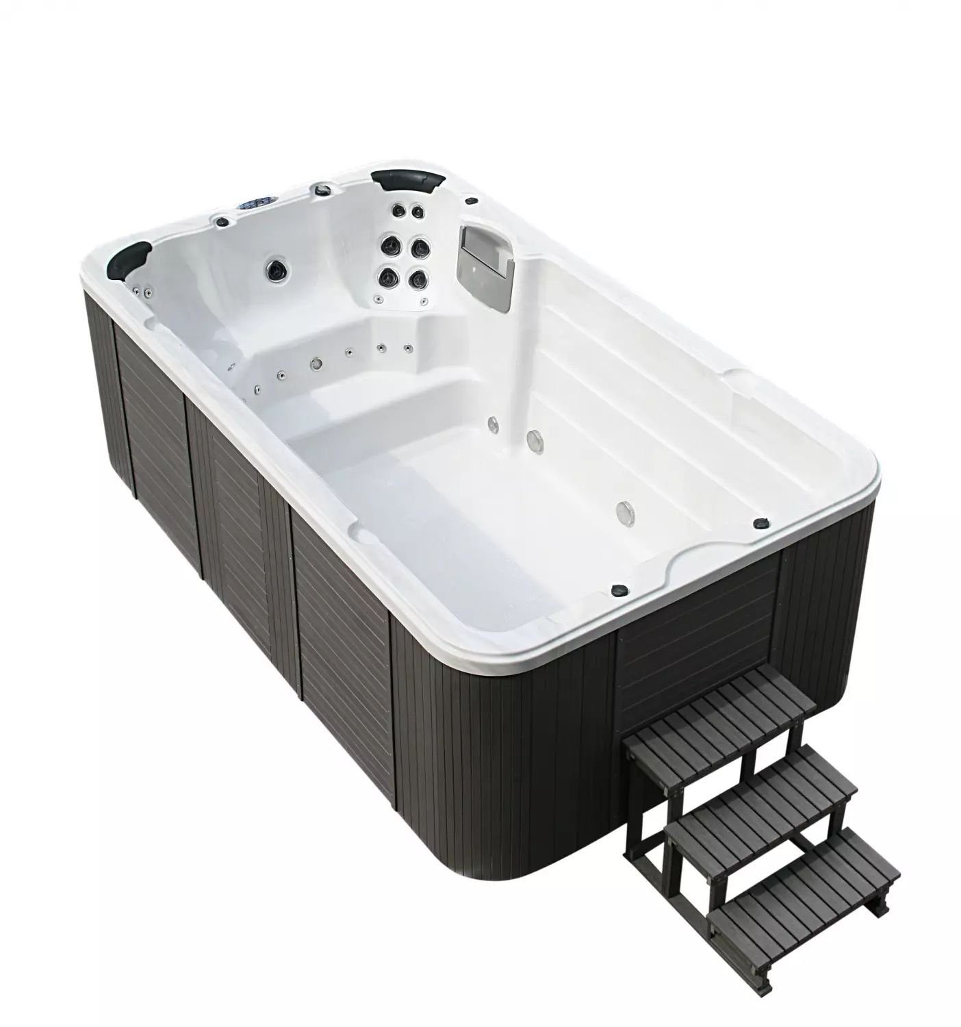 PureHaven Whirlpool Swim Spa 400x230x131 cm Gegenstromanlage und Swim Jets