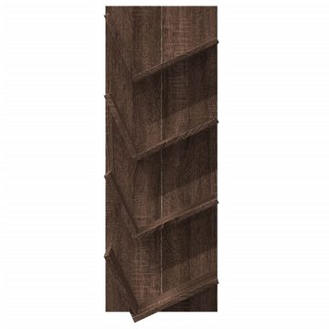 vidaXL Regal Wand-Bücherregal mit 4 Fächern Braun Eichen-Optik 33x16x90 cm, 1-tlg.