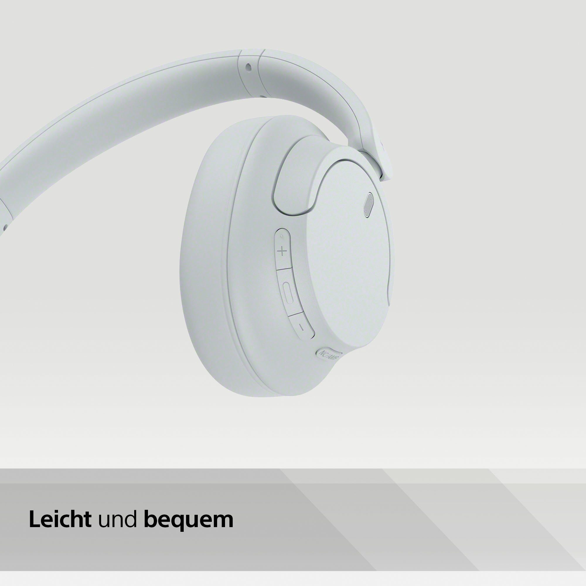 LED Over-Ear-Kopfhörer und Siri, Sony Weiß Anrufe integrierte Google Multi-Point-Verbindung, Ladestandsanzeige, für (Freisprechfunktion, Alexa, Musik, Noise-Cancelling, WH-CH720N Steuerung Assistant, Bluetooth) Sprachsteuerung,