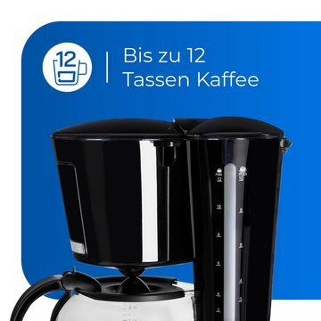 exquisit Filterkaffeemaschine KA 3102 swi, 1,25l Kaffeekanne, Papierfilter 1x4