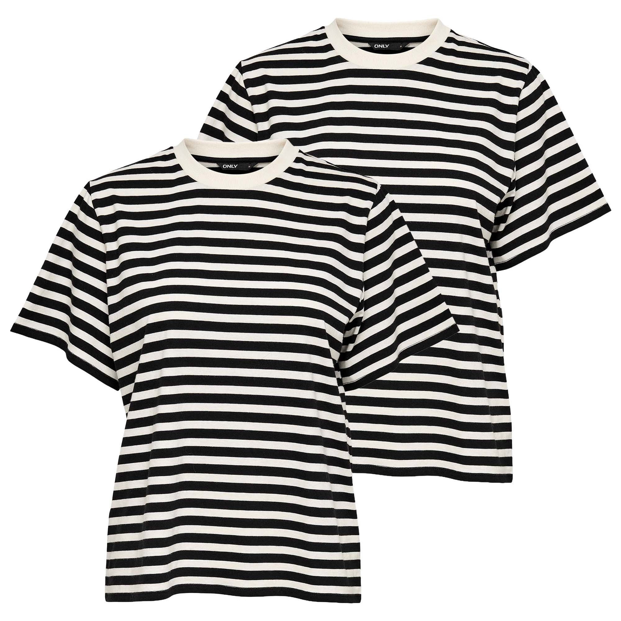 T-Shirt Damen T-Shirt 2er Pack Baumwolle