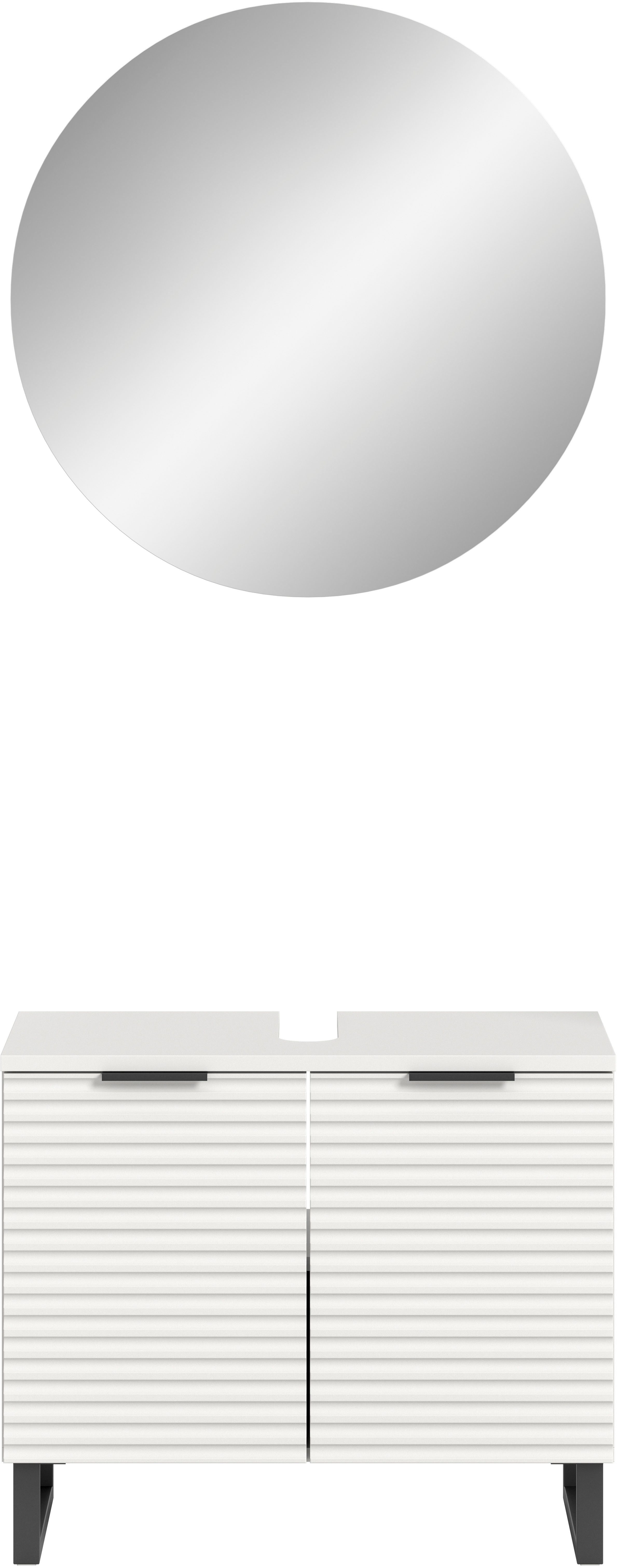 welltime Badmöbel-Set Litica, Breite 70 cm, hochwertige Rillenfräsung, Meta günstig online kaufen