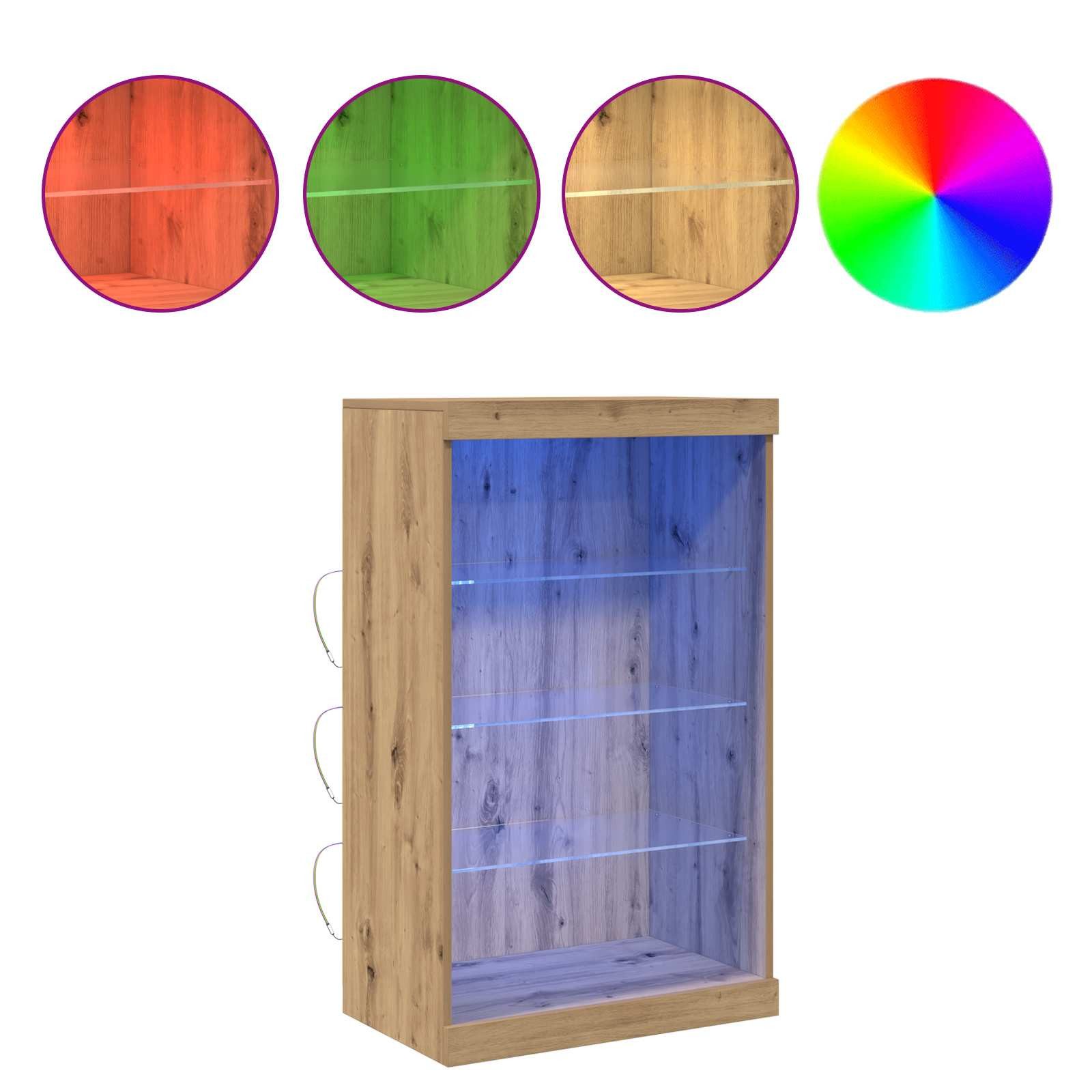 vidaXL Sideboard LED-Sideboard Artisan-Eiche 60,5 x 37 x 100 cm Holzwerksto günstig online kaufen