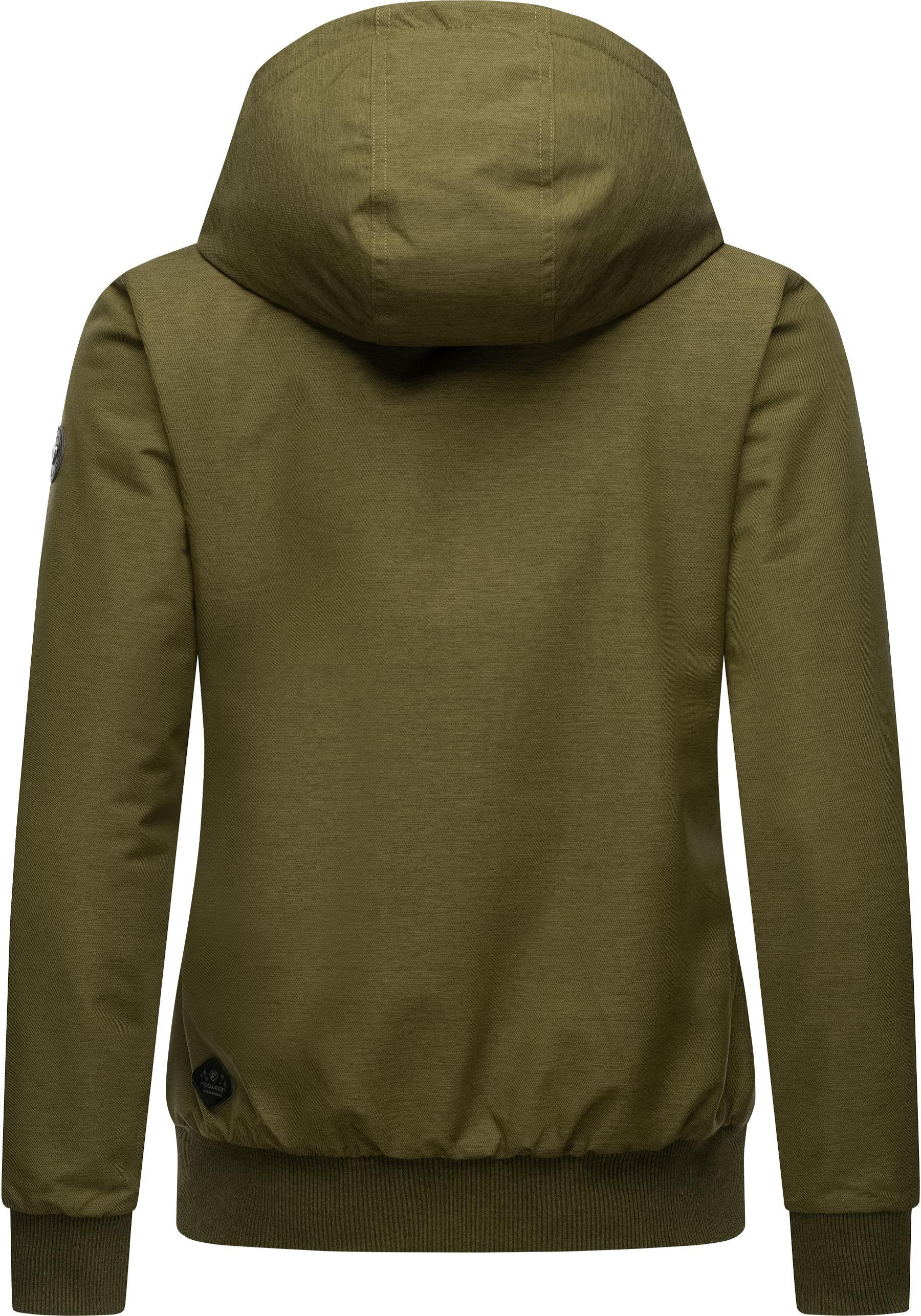 Ragwear Winterjacke Nuggie Melange stylische, melierte Damen Freizeitjacke