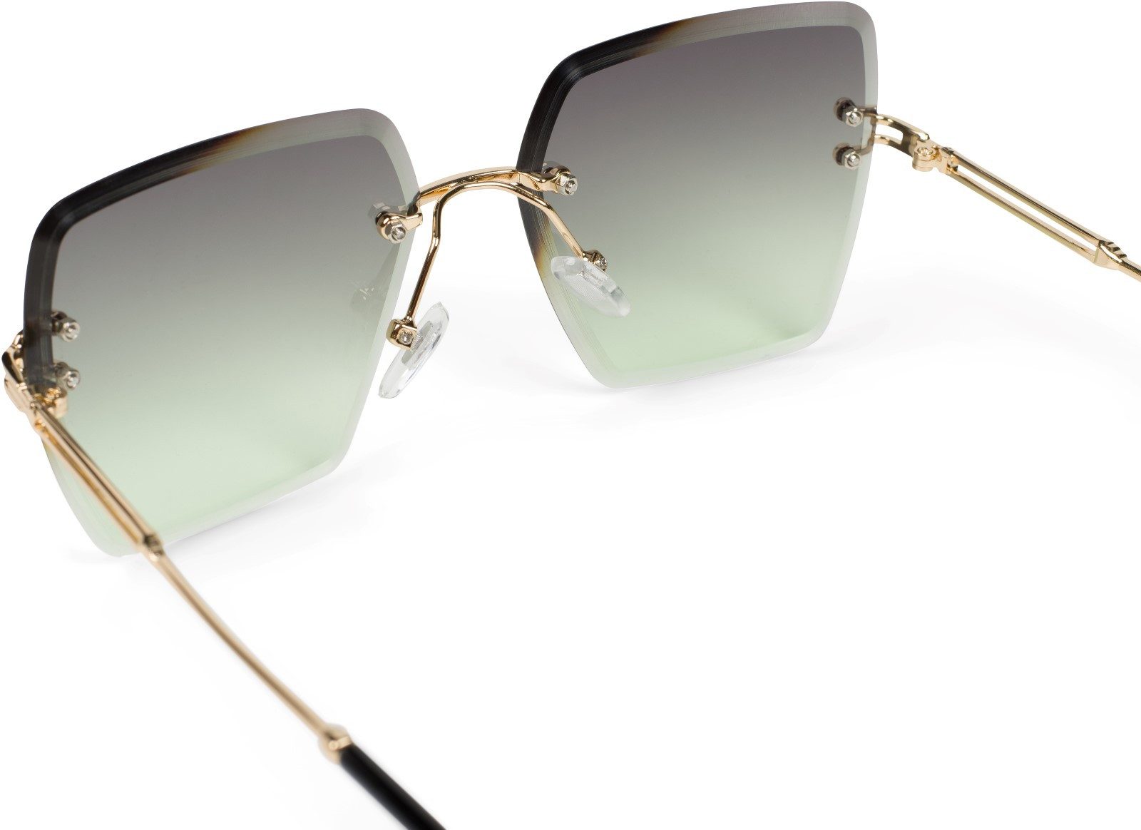styleBREAKER Sonnenbrille Rahmenlose Rechteckige Sonnenbrille mit Diamant Schliff (1-St)