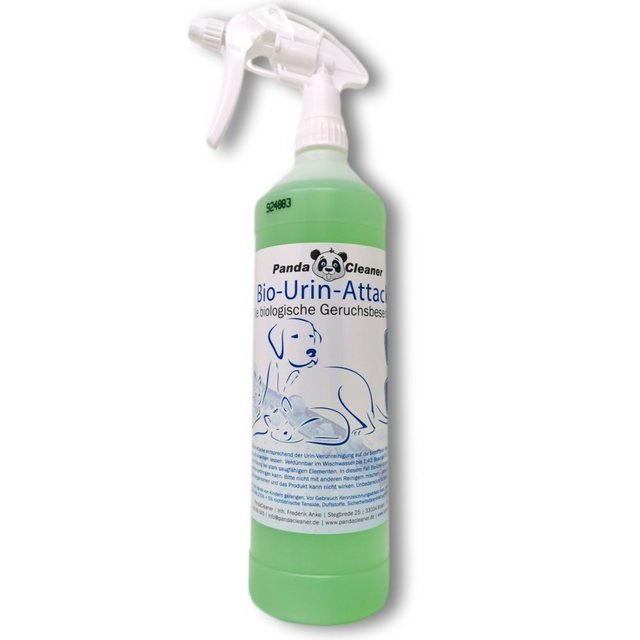 PandaCleaner Geruchsentferner Bio-Urin Attacke – Die biologische Geruchsbeseitigung (Set, 1 x PandaCleaner 1000ml Bio Urin Konzentrat + 1 x Sprühkopf), 1 x 1000ml + Sprühkopf