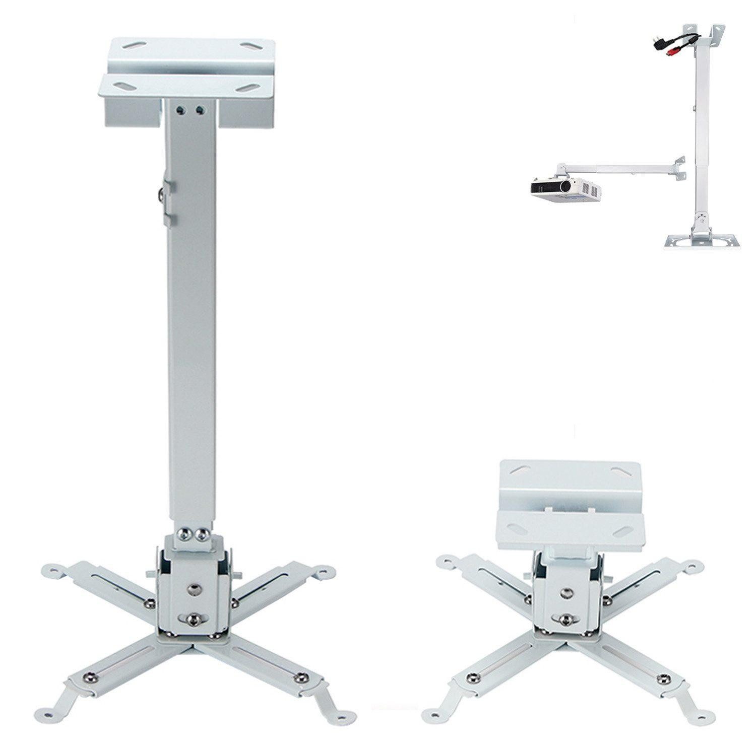 LEMLIT Beamer-Deckenhalterung Beamer Deckenhalterung und Wandhalterung, Einfache Vielseitigkeit, (1er Set, 1-tlg., 43-65cm, ausziehbar 43-65cm Projektorhalterung für Heimkino Büro)