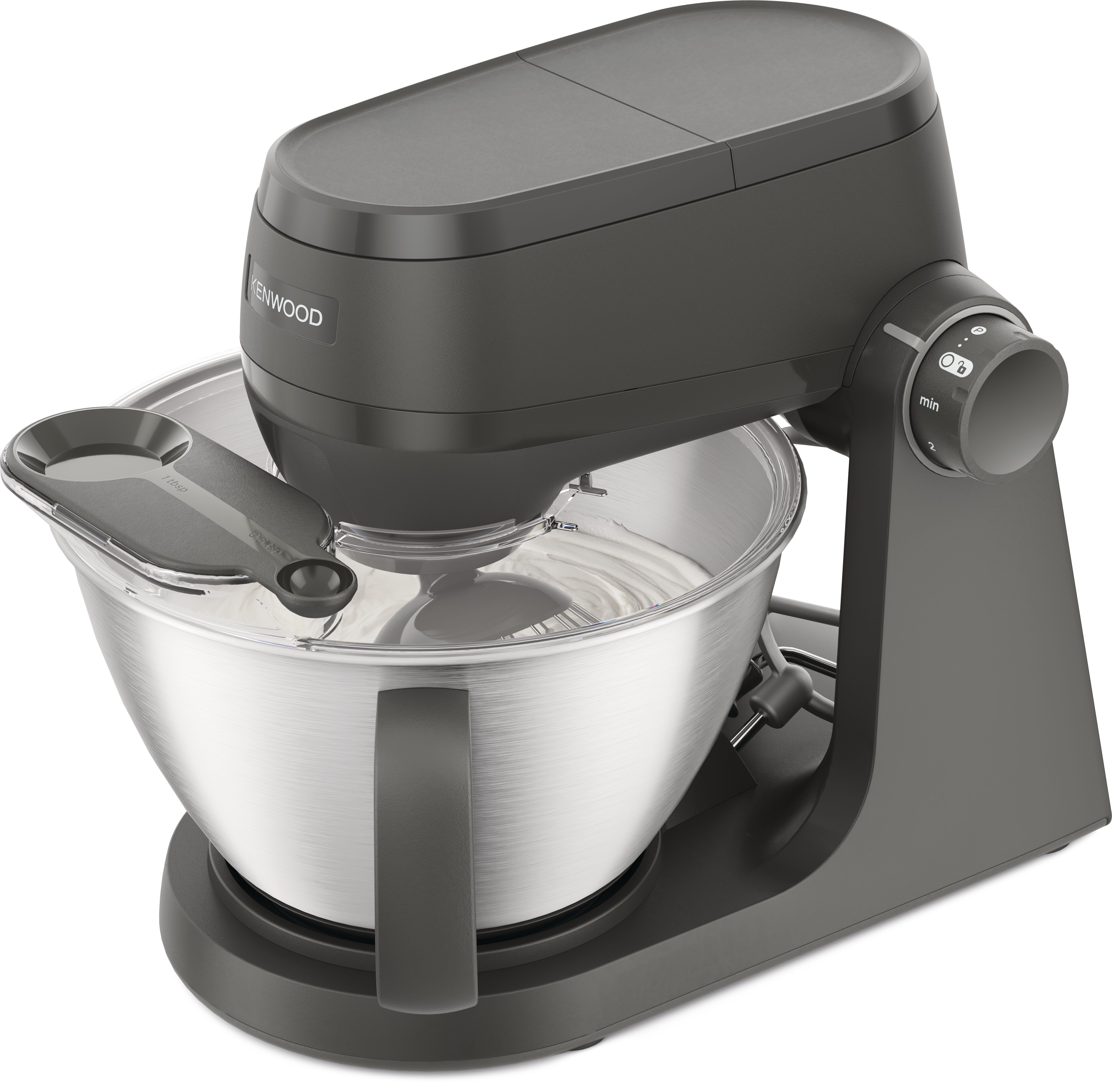 KENWOOD Küchenmaschine Küchenmaschine Multi Tasker KHC30.070GY - Mixer, Fleischwolf & Zerkleinerer, 1000 W, 4,3 l Schüssel, Inkl. 4,3L Schüssel, 3 Aufsätze, Spritzschutz, Zitruspresse